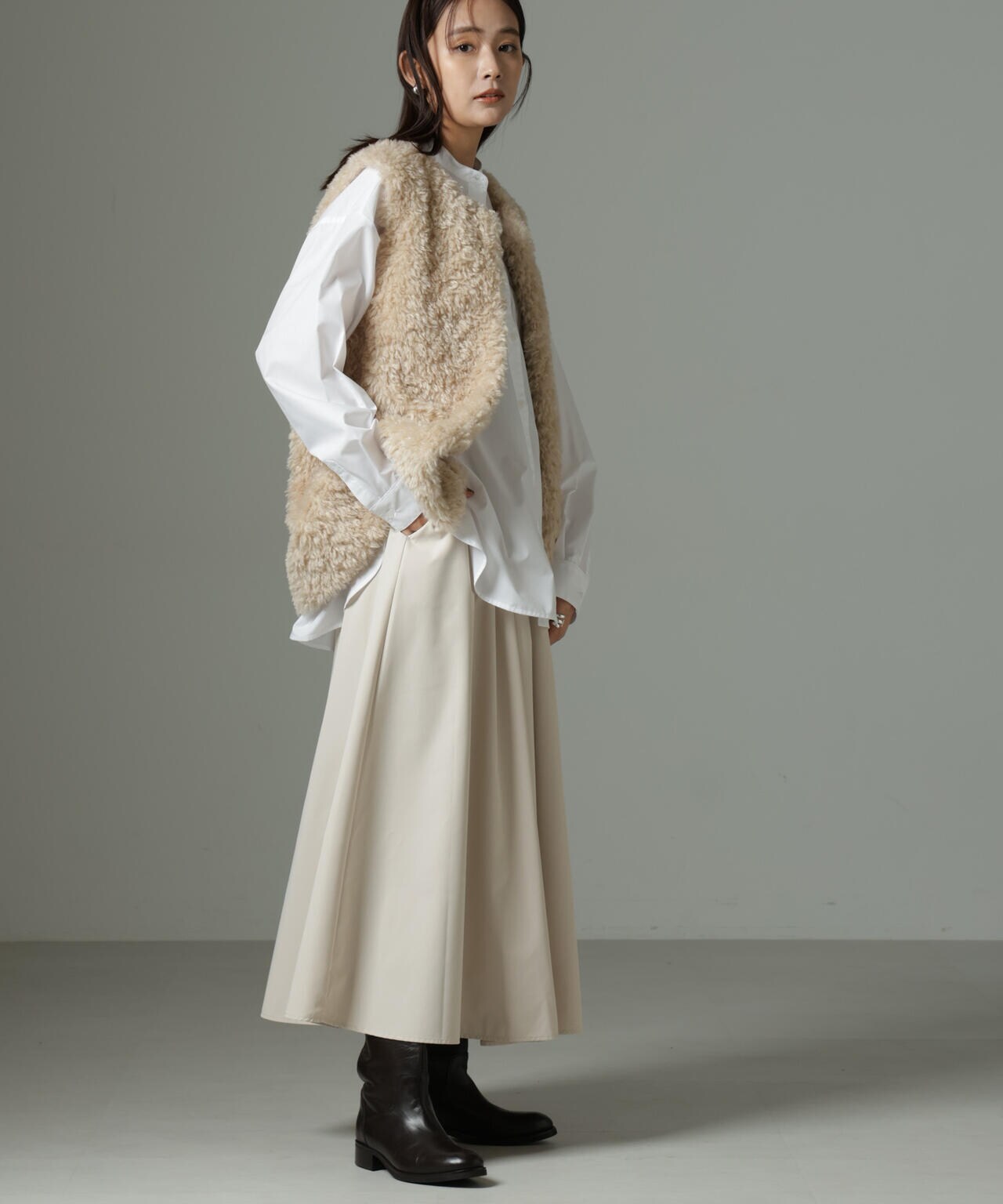 スタンドカラーシャツ 6735120302