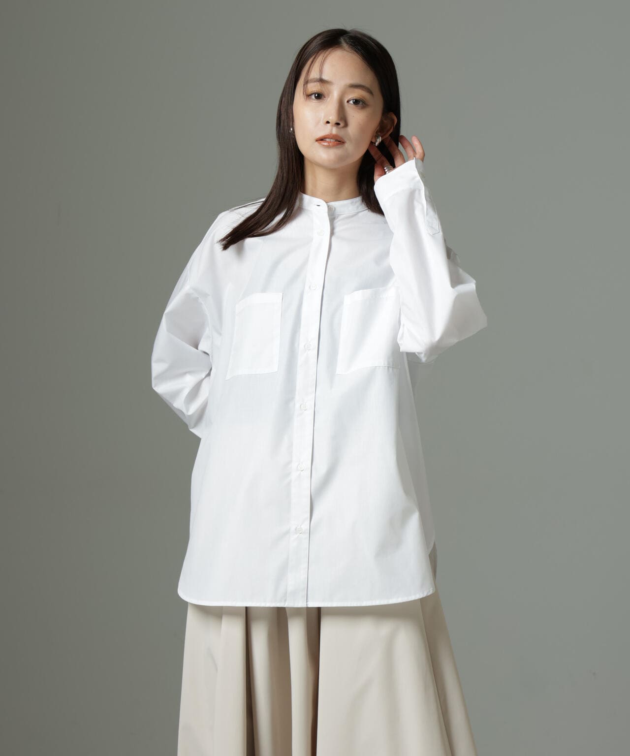 スタンドカラーシャツ 6735120302