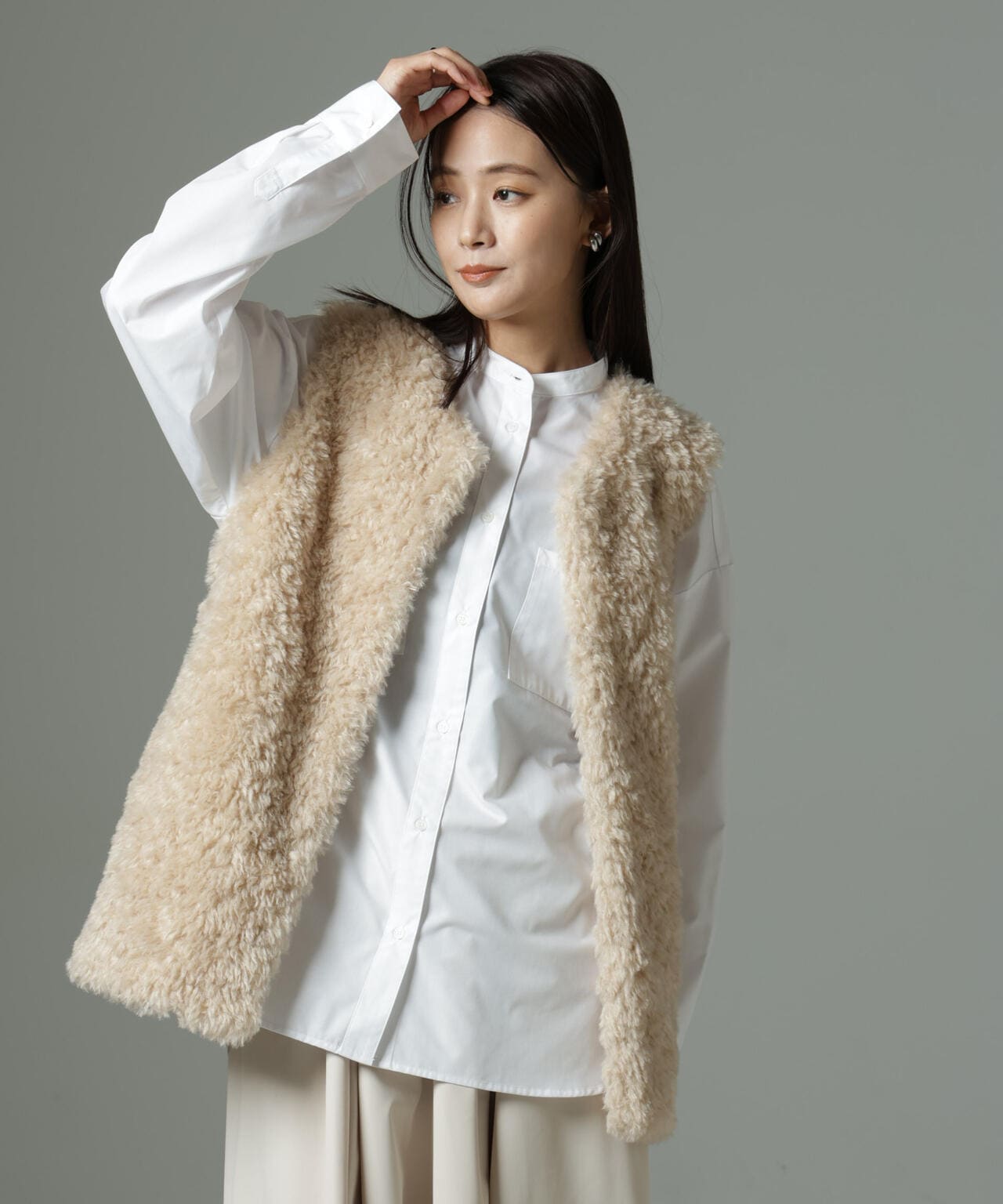 スタンドカラーシャツ 6735120302