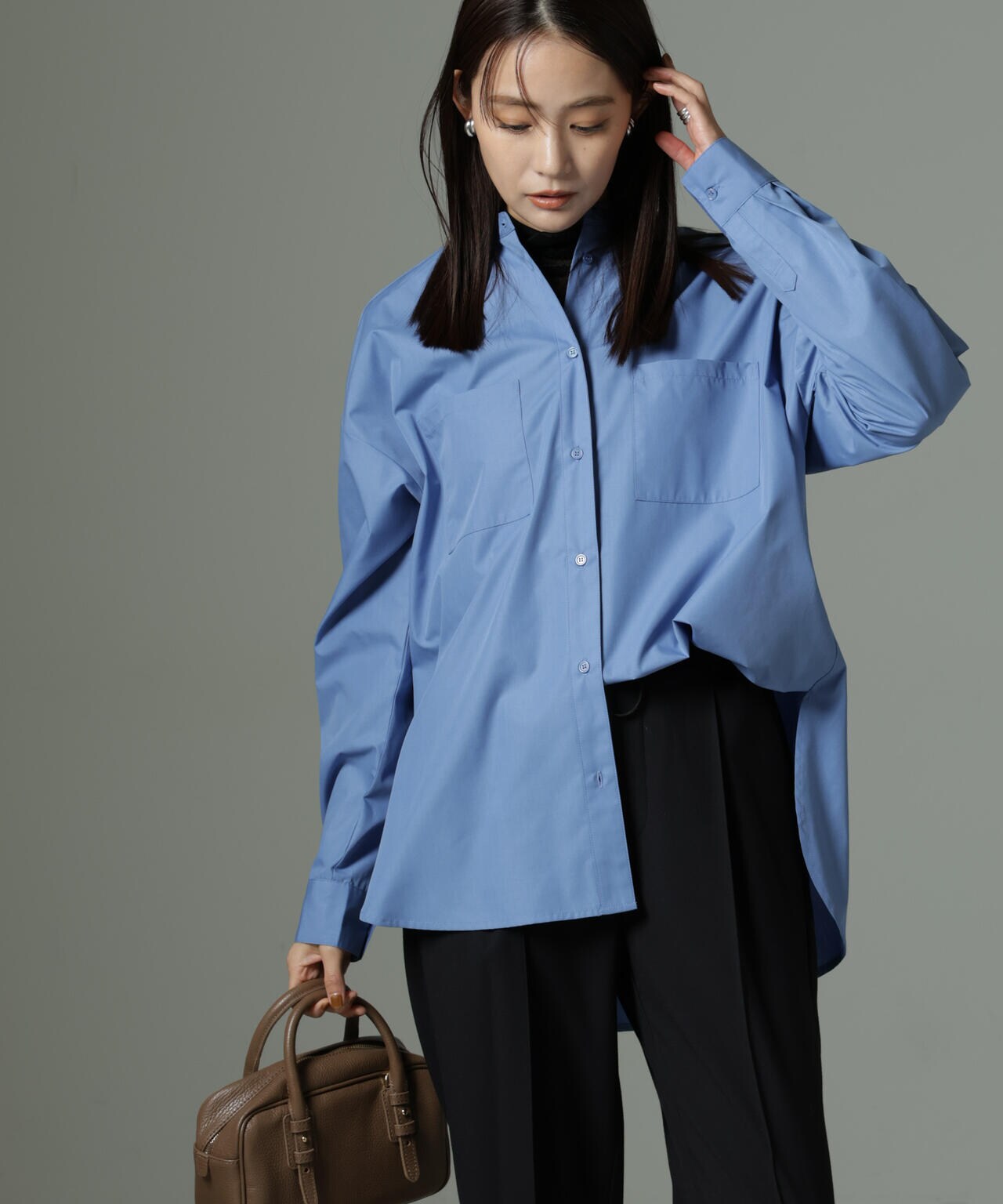 スタンドカラーシャツ 6735120302