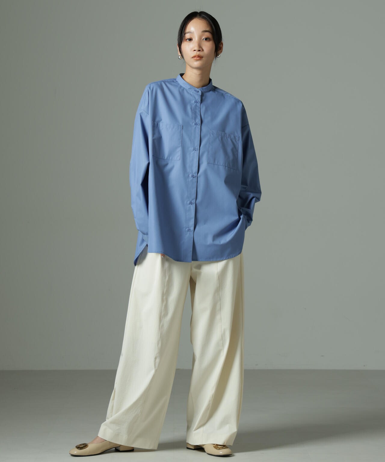 スタンドカラーシャツ 6735120302