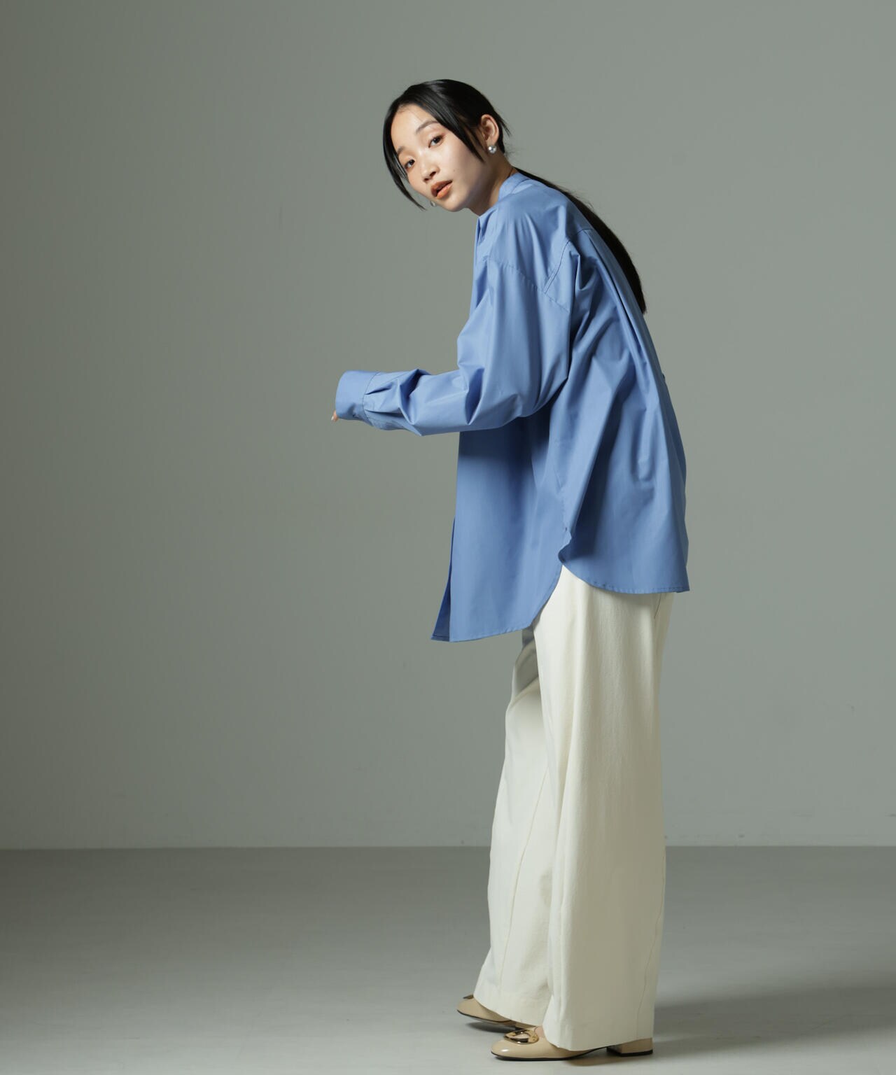 スタンドカラーシャツ 6735120302