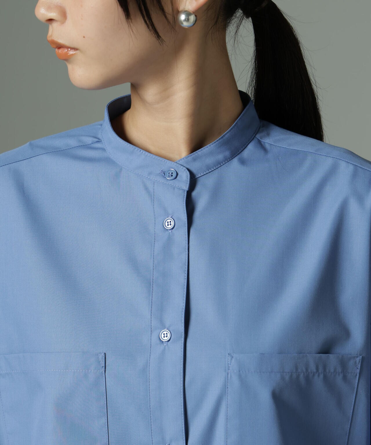 スタンドカラーシャツ 6735120302