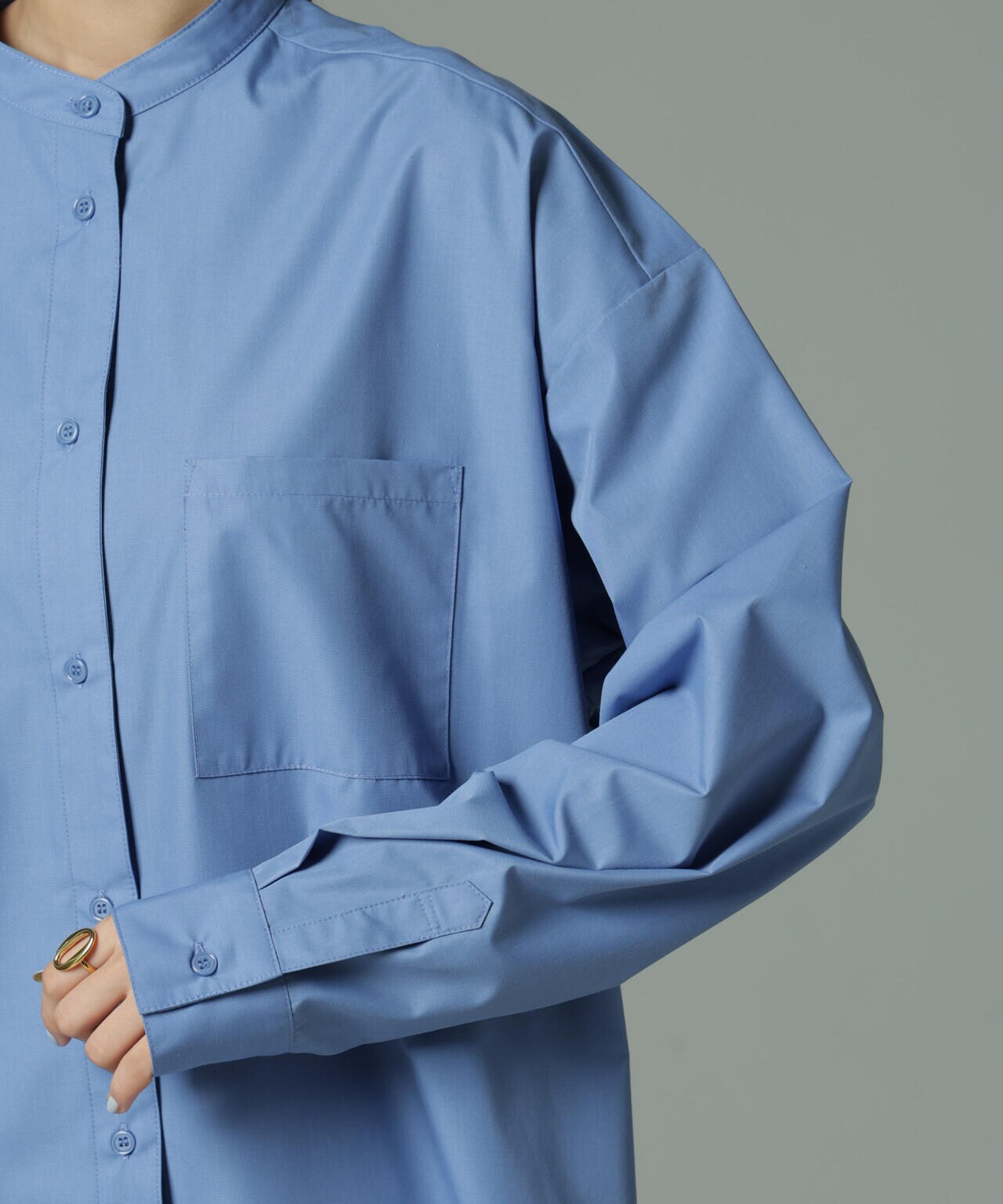 スタンドカラーシャツ 6735120302