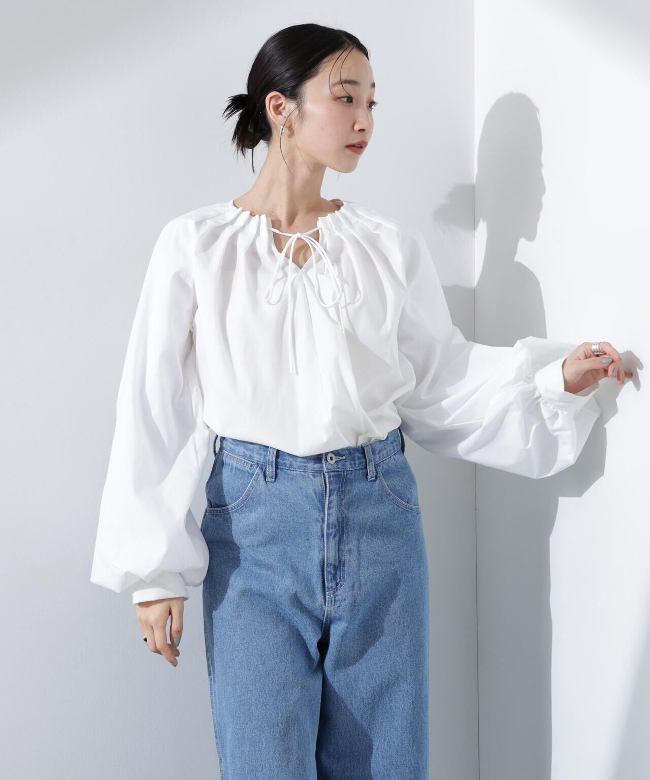 ボリュームスリーブタックブラウス 6735120307