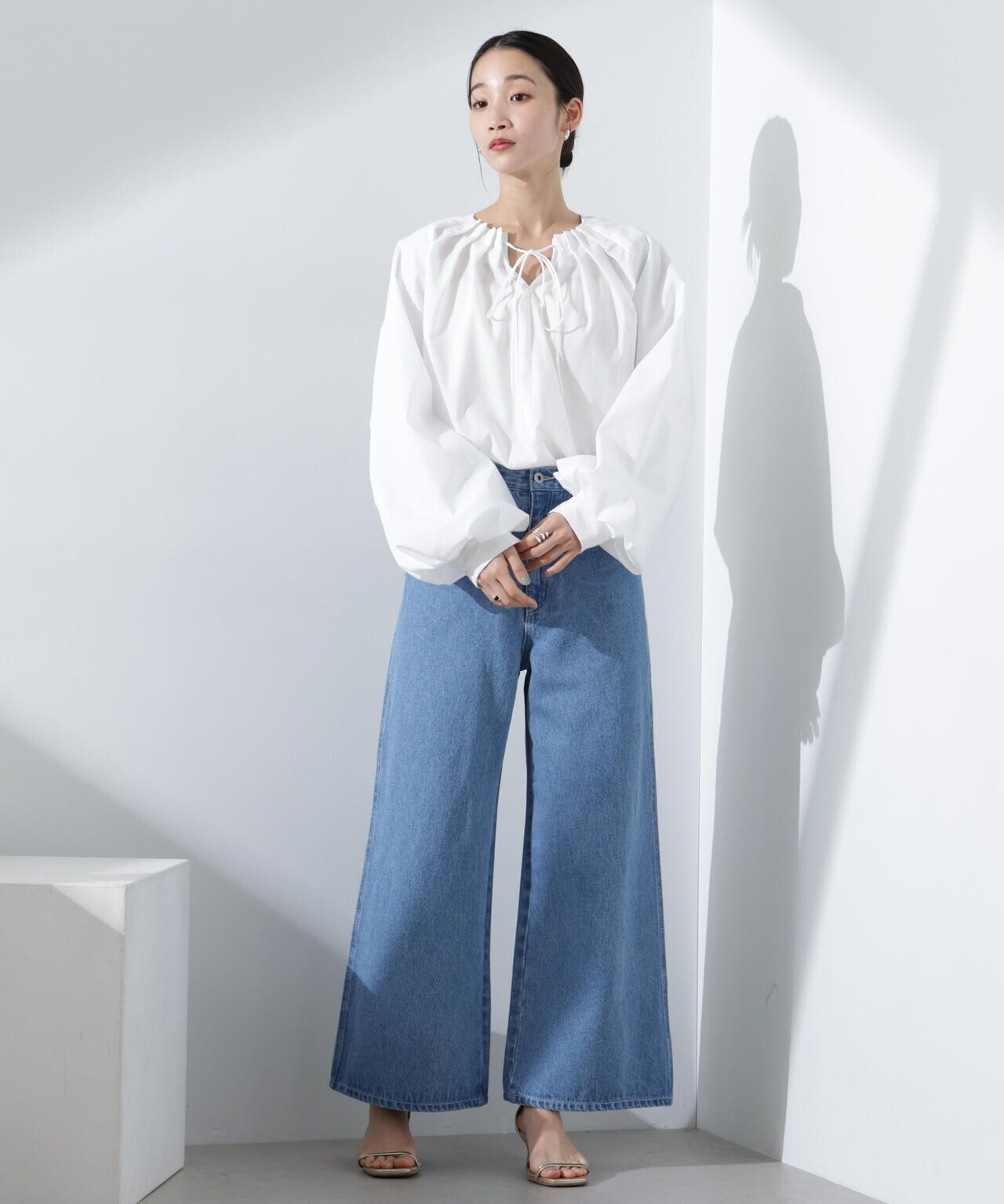 ボリュームスリーブタックブラウス 6735120307