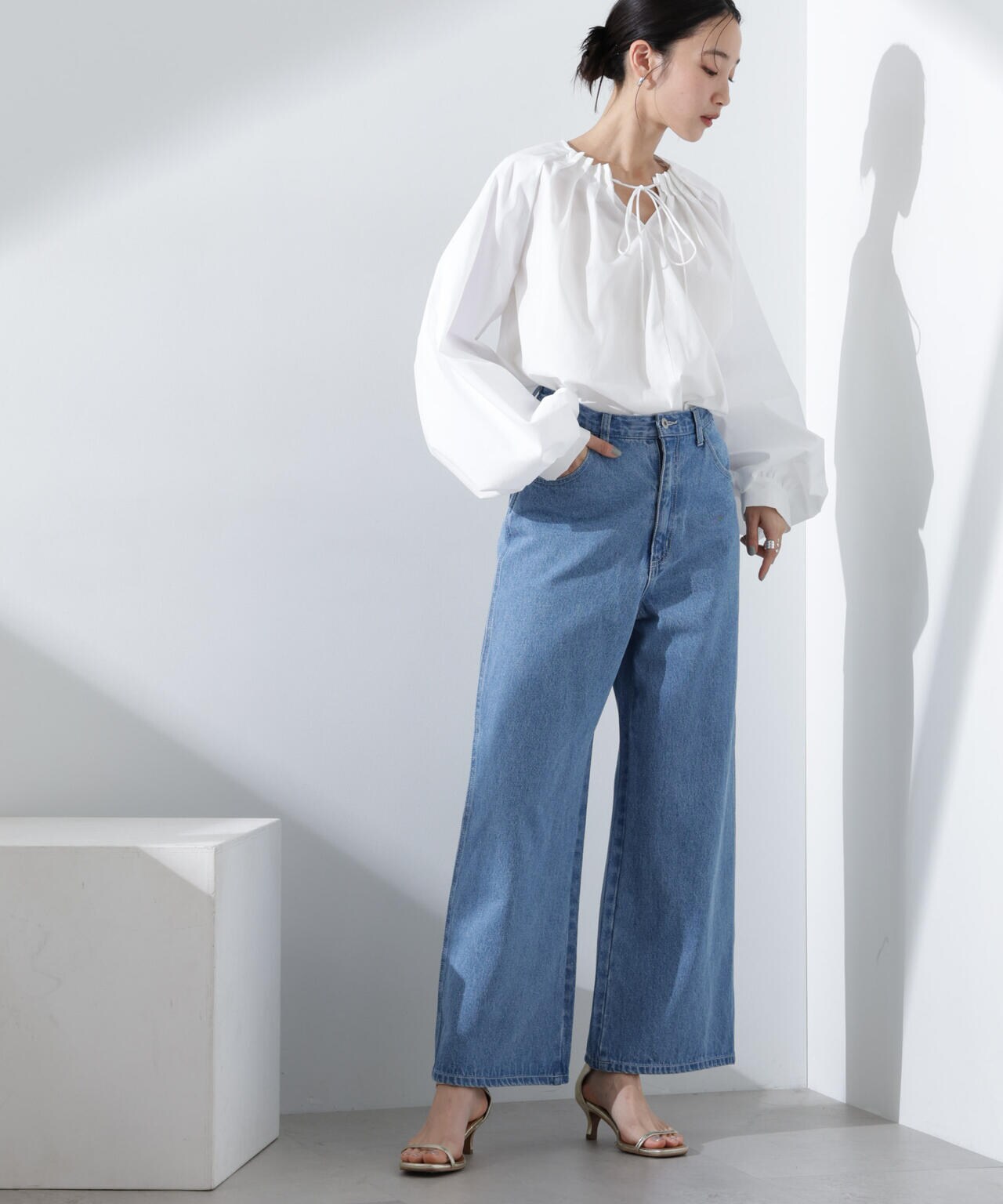 ボリュームスリーブタックブラウス 6735120307