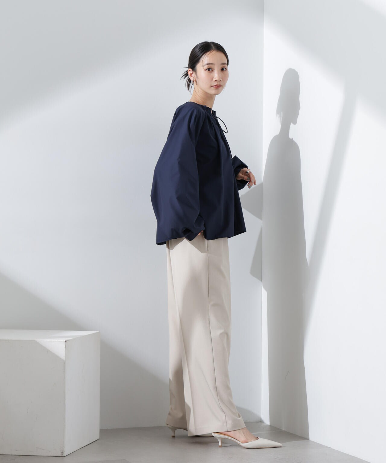 ボリュームスリーブタックブラウス 6735120307