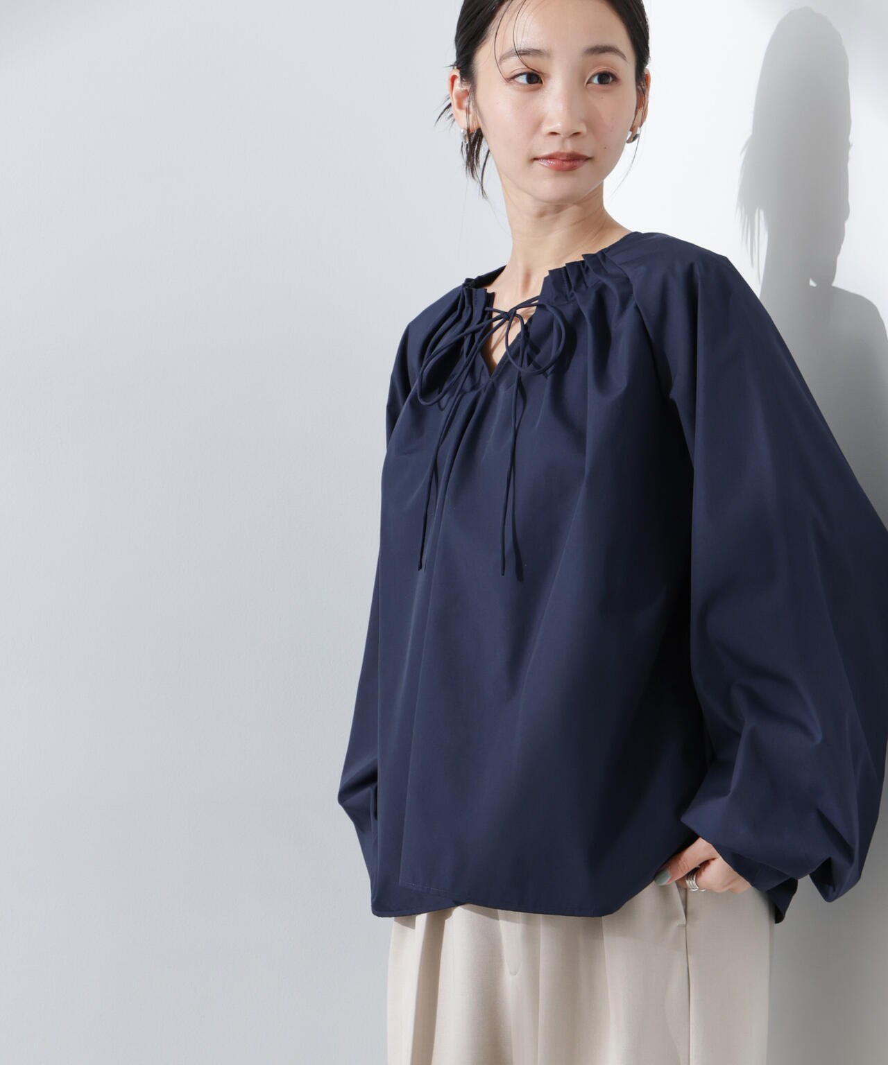 ボリュームスリーブタックブラウス 6735120307