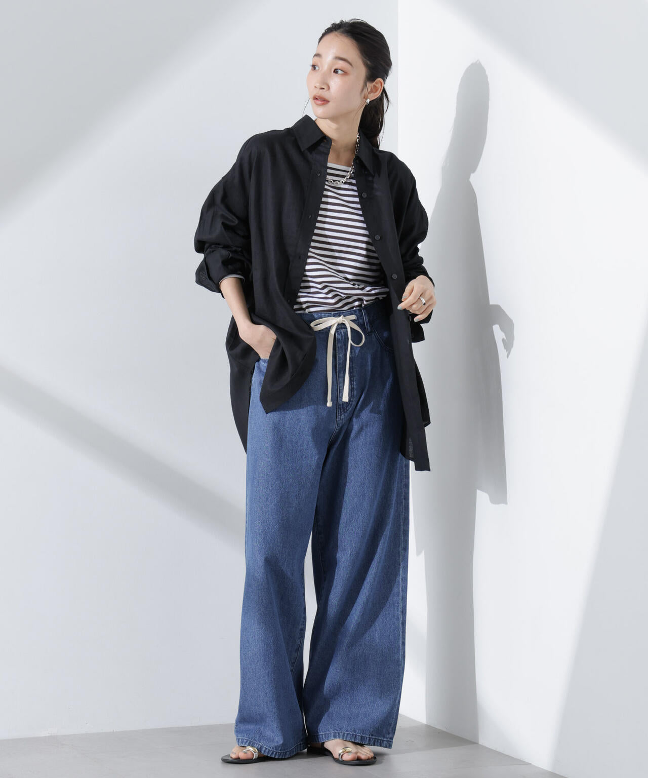 Anti Smell Linen ベーシックワイドシャツ 6735120309