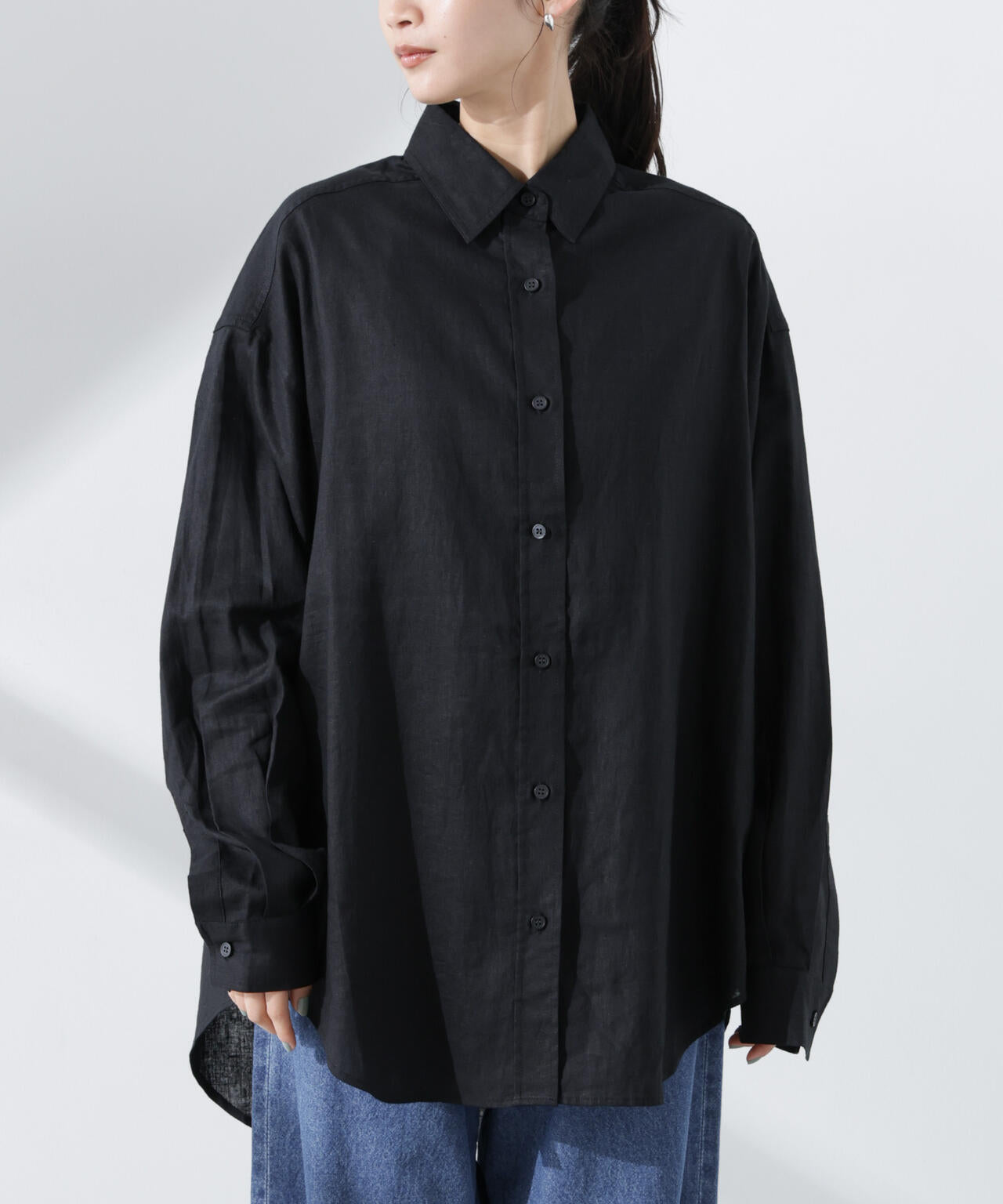 Anti Smell Linen ベーシックワイドシャツ 6735120309