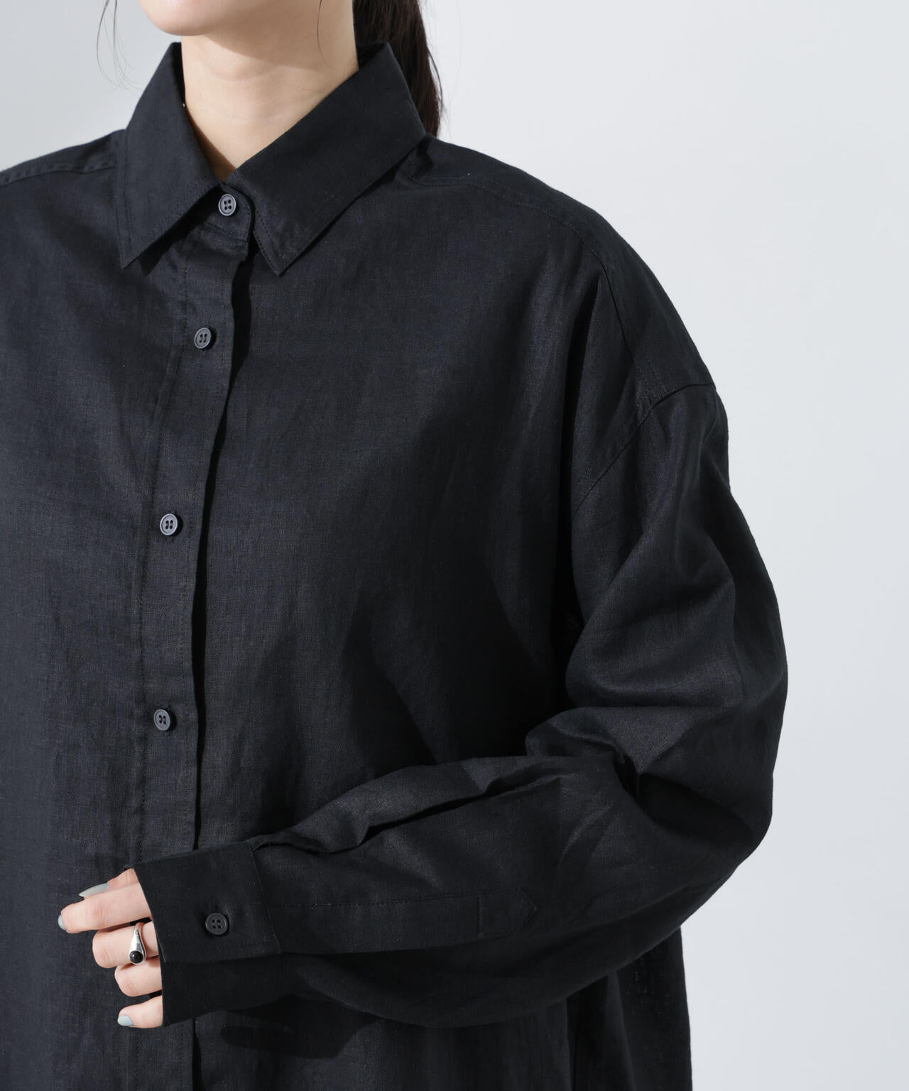 Anti Smell Linen ベーシックワイドシャツ 6735120309