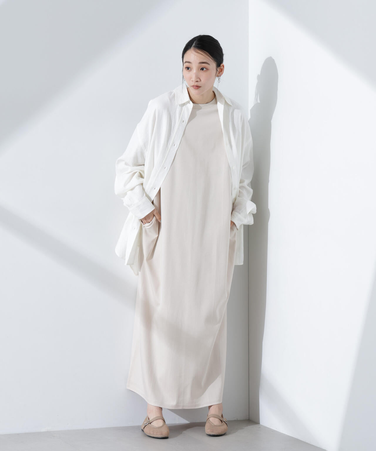 Anti Smell Linen ベーシックワイドシャツ 6735120309