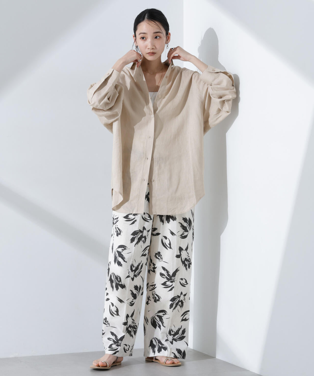 Anti Smell Linen ベーシックワイドシャツ 6735120309
