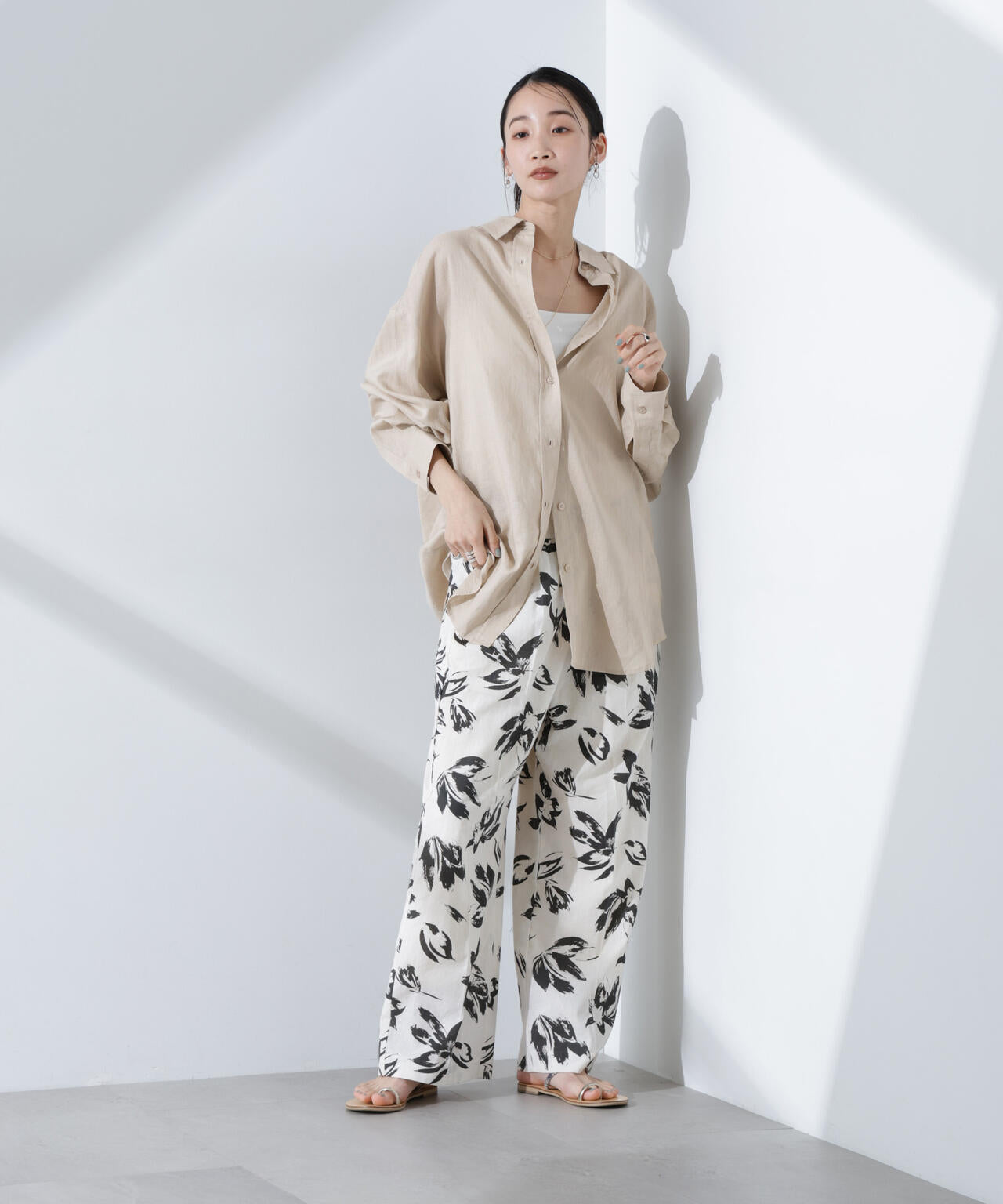 Anti Smell Linen ベーシックワイドシャツ 6735120309