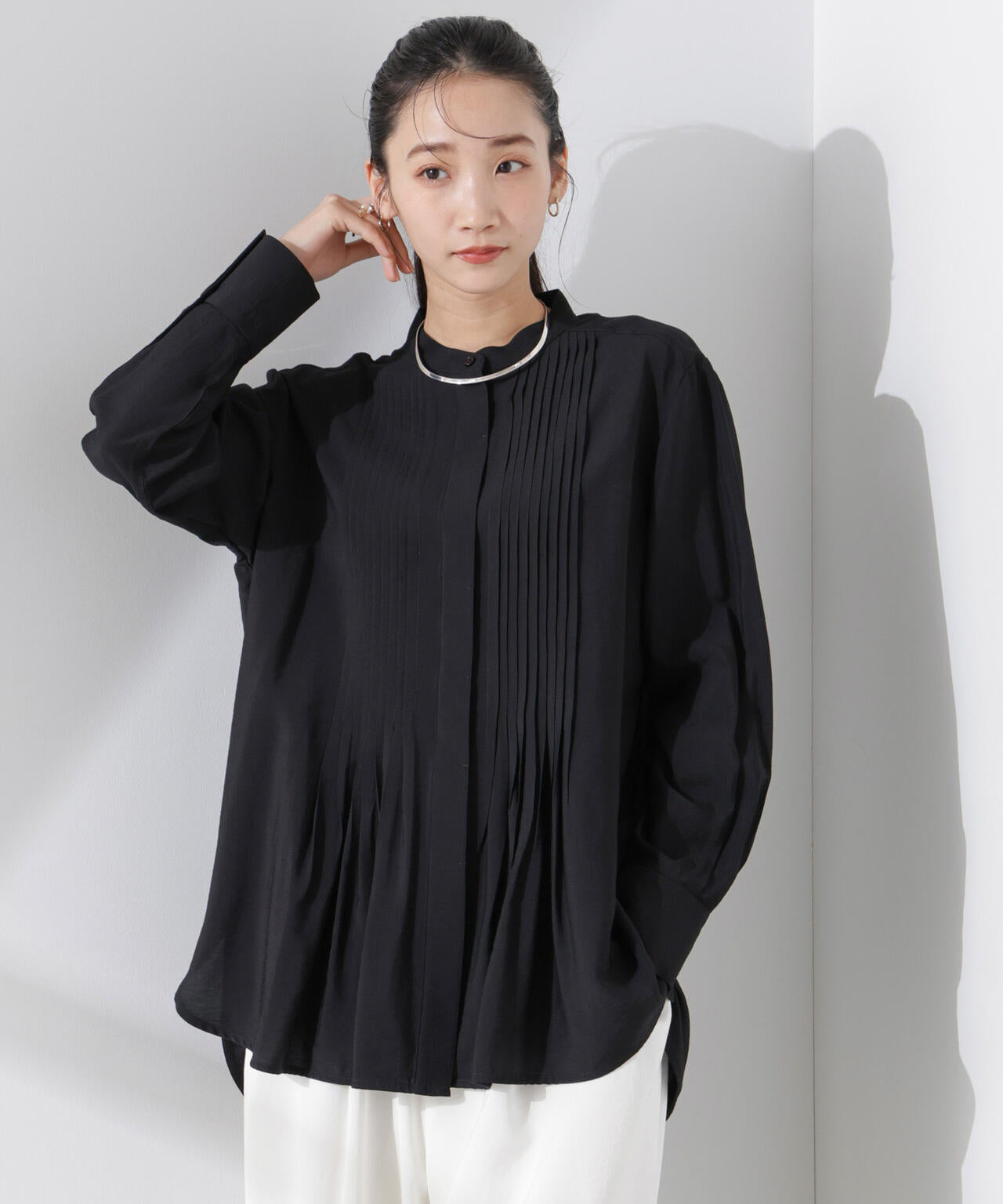 ピンタックシャツブラウス 6735120310