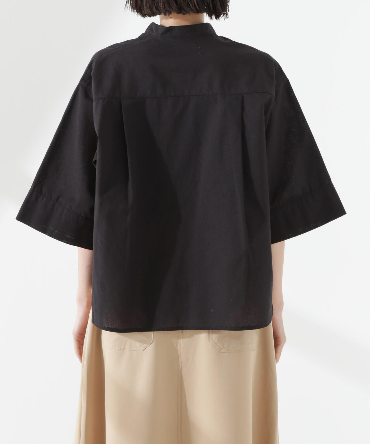 綿麻COOLMAX5分袖シャツ(セットアップ可) 6735121300