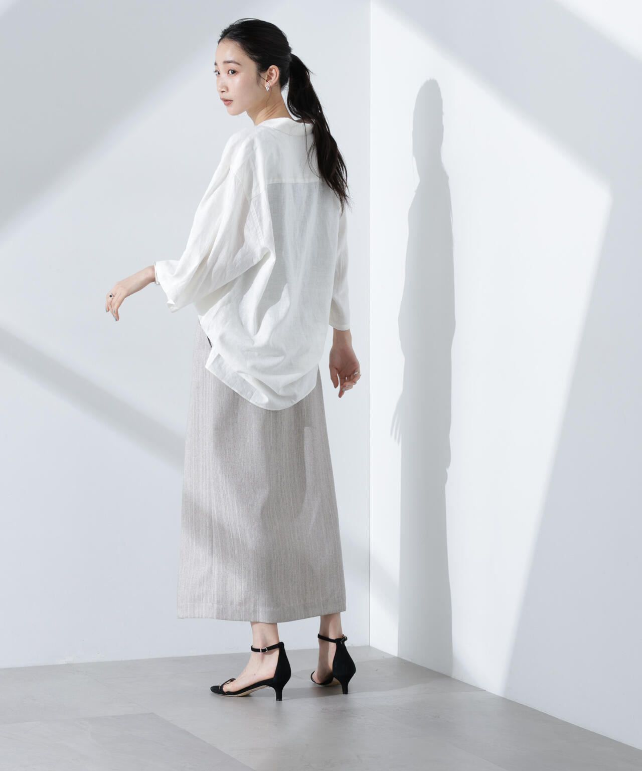 Anti Smell Linen プルオーバーVネックシャツ 6735121301