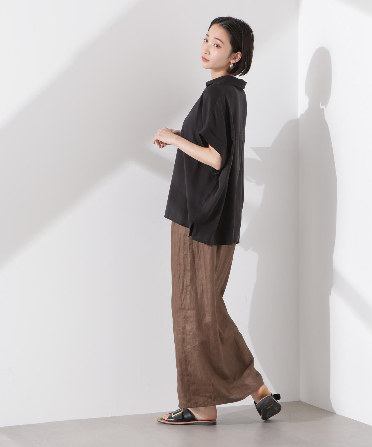 スキッパーワイドスリーブシャツ(セットアップ可) 6735121313