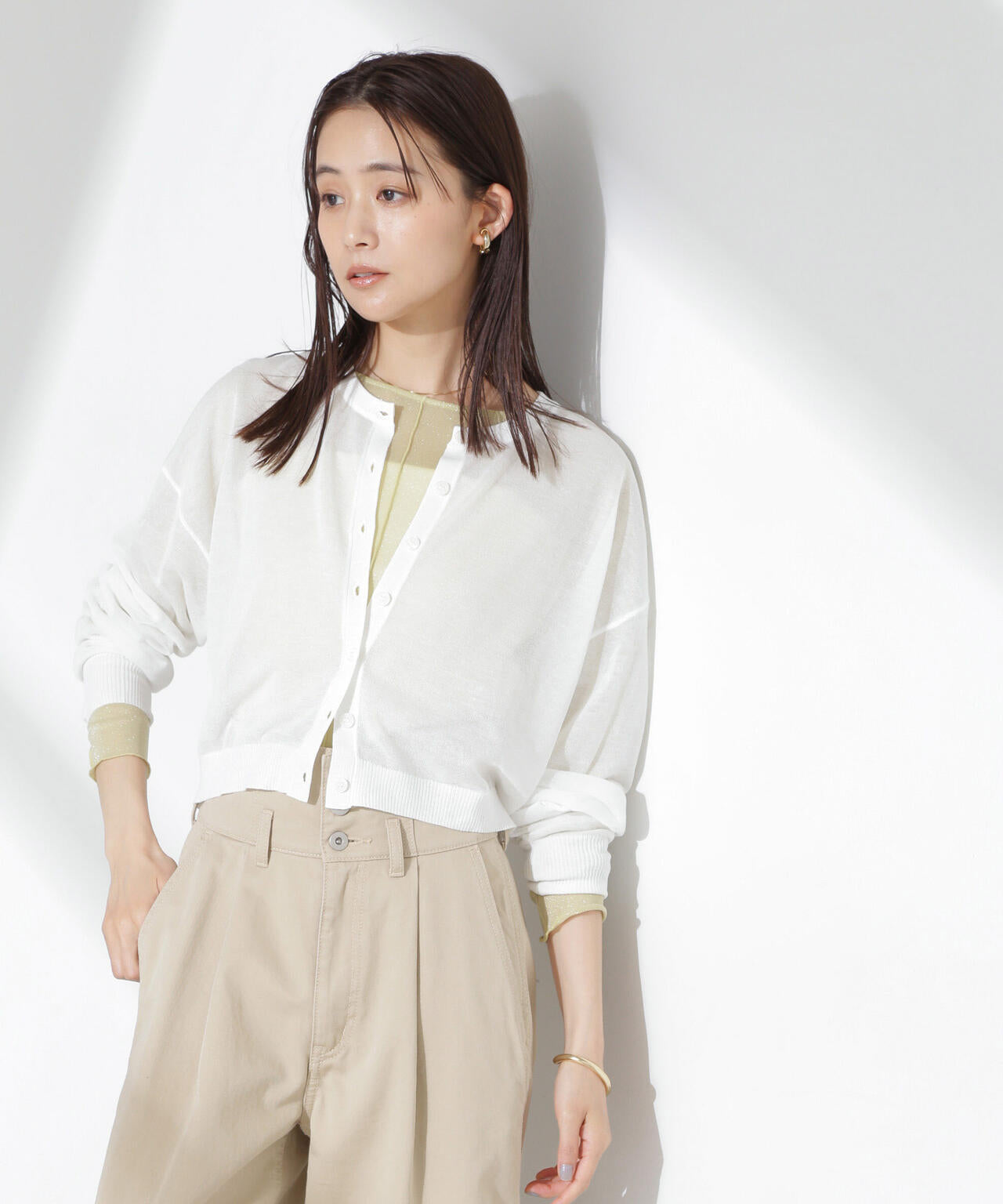 cropped sheer cardigan（クロップドシアーカーディガン