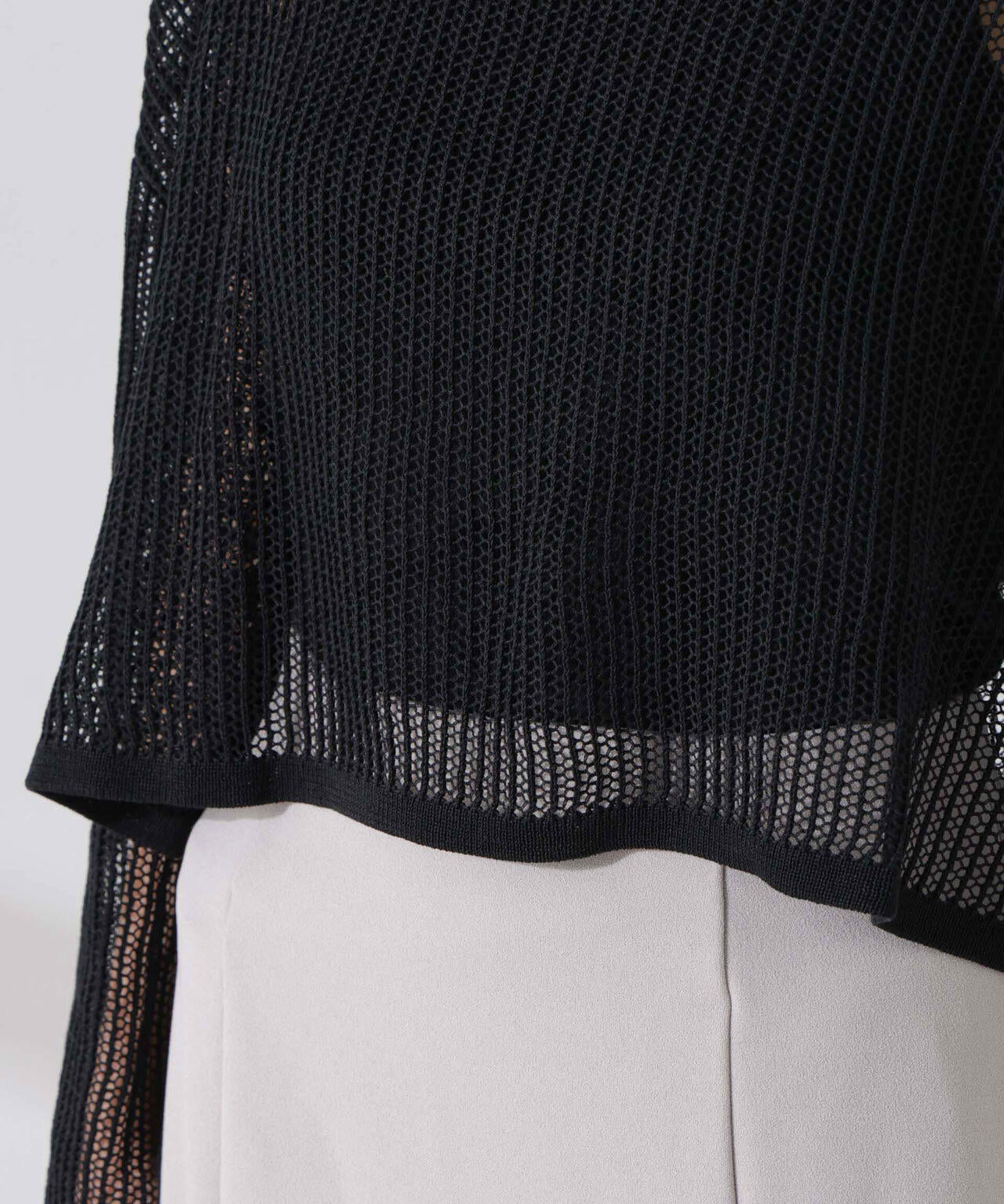 クロップドメッシュニットトップス 6735122330