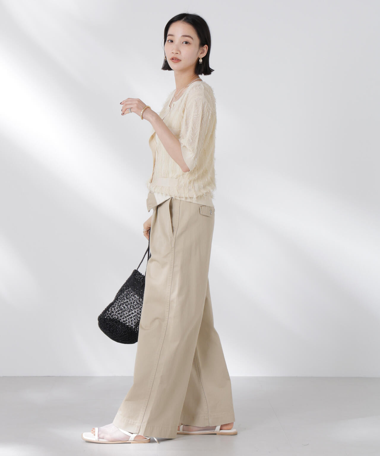 カットフリンジニットカーディガン 6735122337