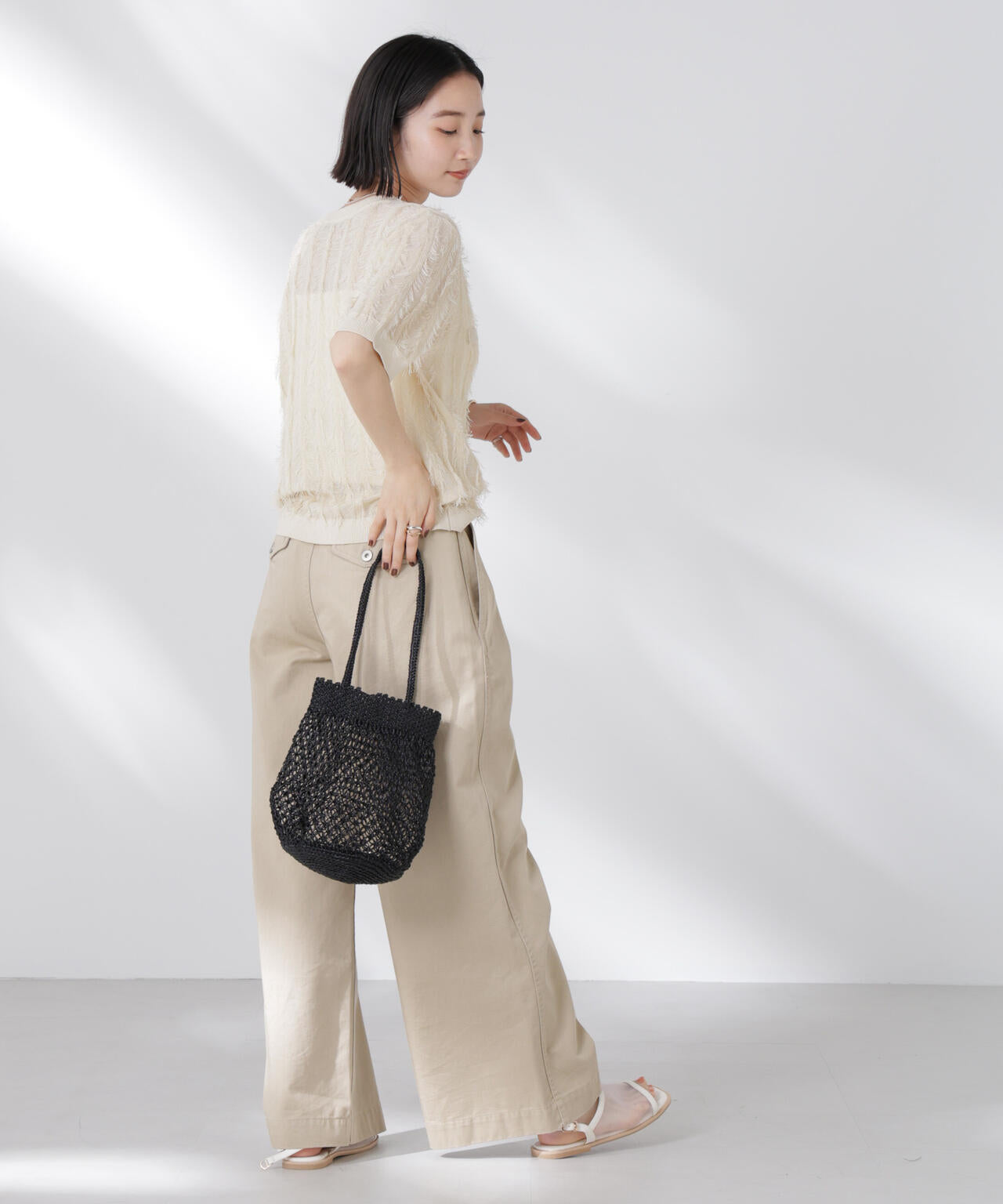 カットフリンジニットカーディガン 6735122337