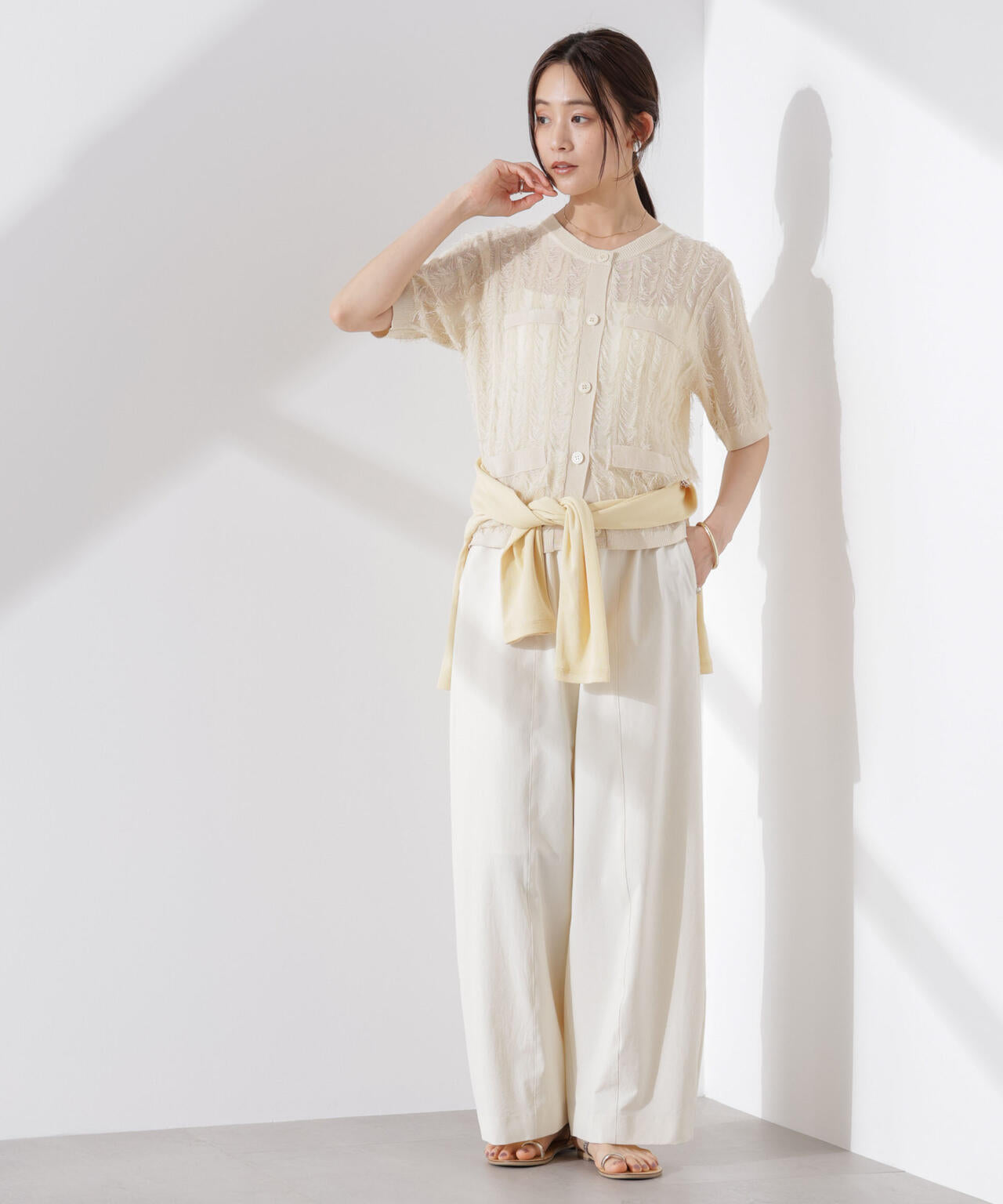 カットフリンジニットカーディガン 6735122337