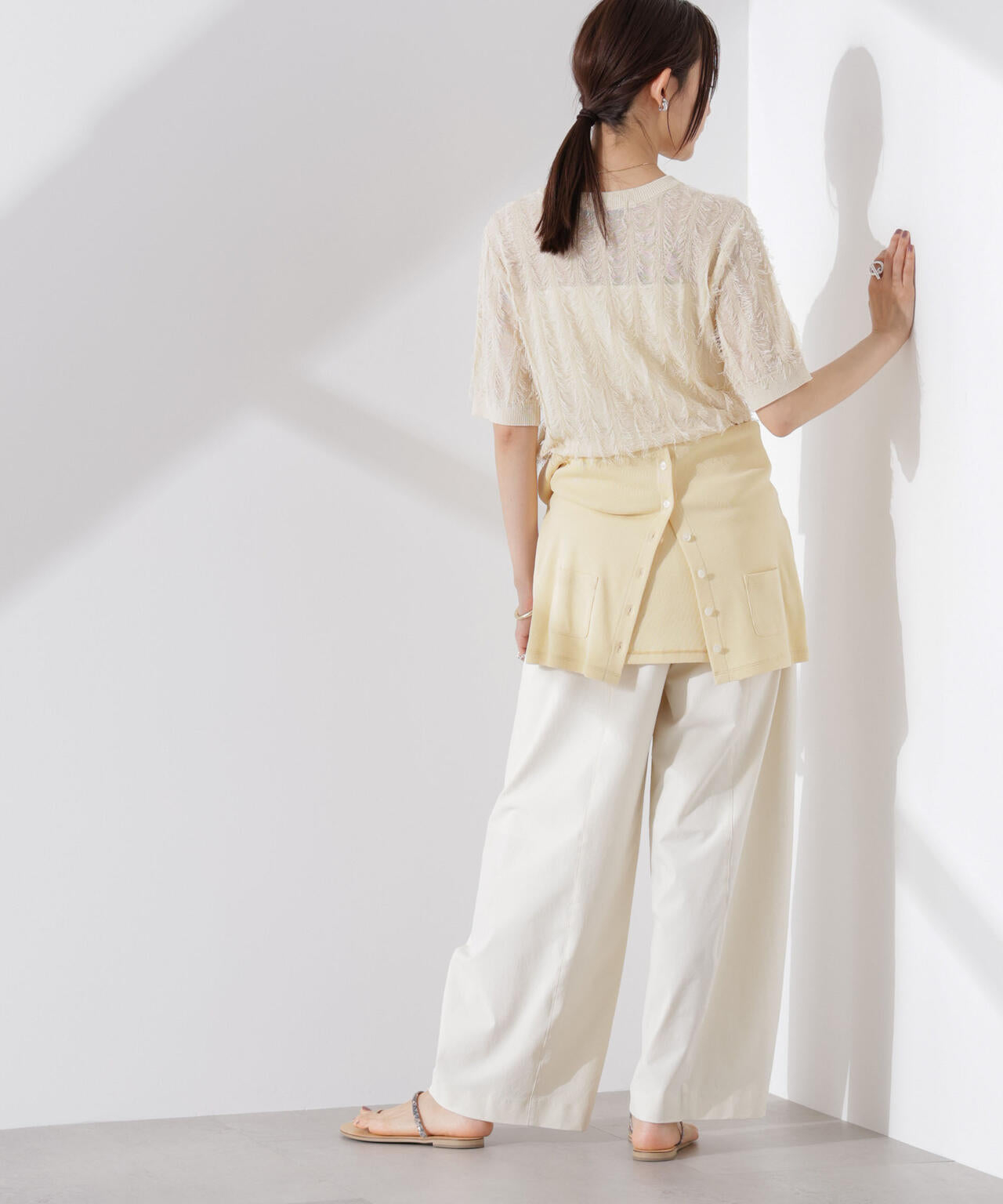 カットフリンジニットカーディガン 6735122337