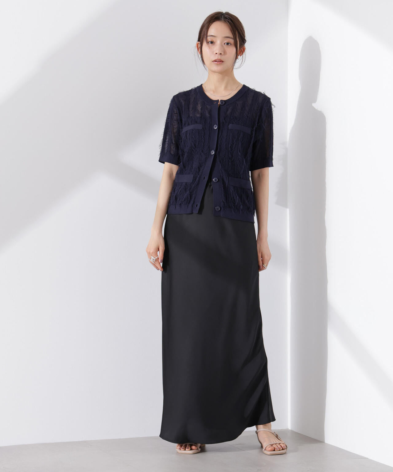 カットフリンジニットカーディガン 6735122337