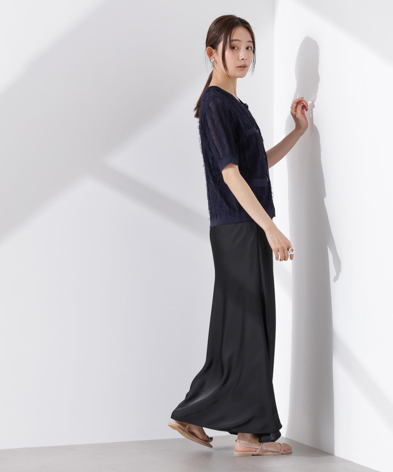 カットフリンジニットカーディガン 6735122337