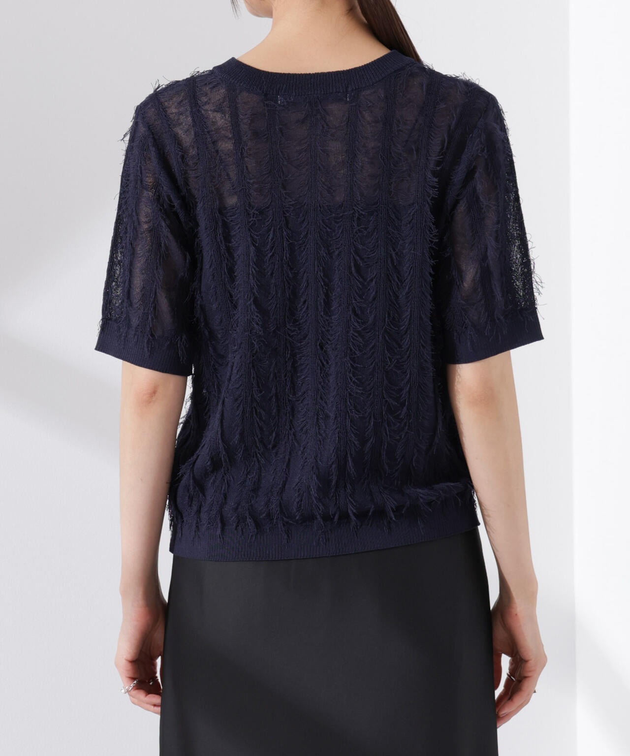 カットフリンジニットカーディガン 6735122337