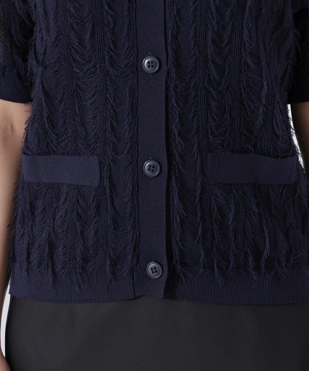 カットフリンジニットカーディガン 6735122337