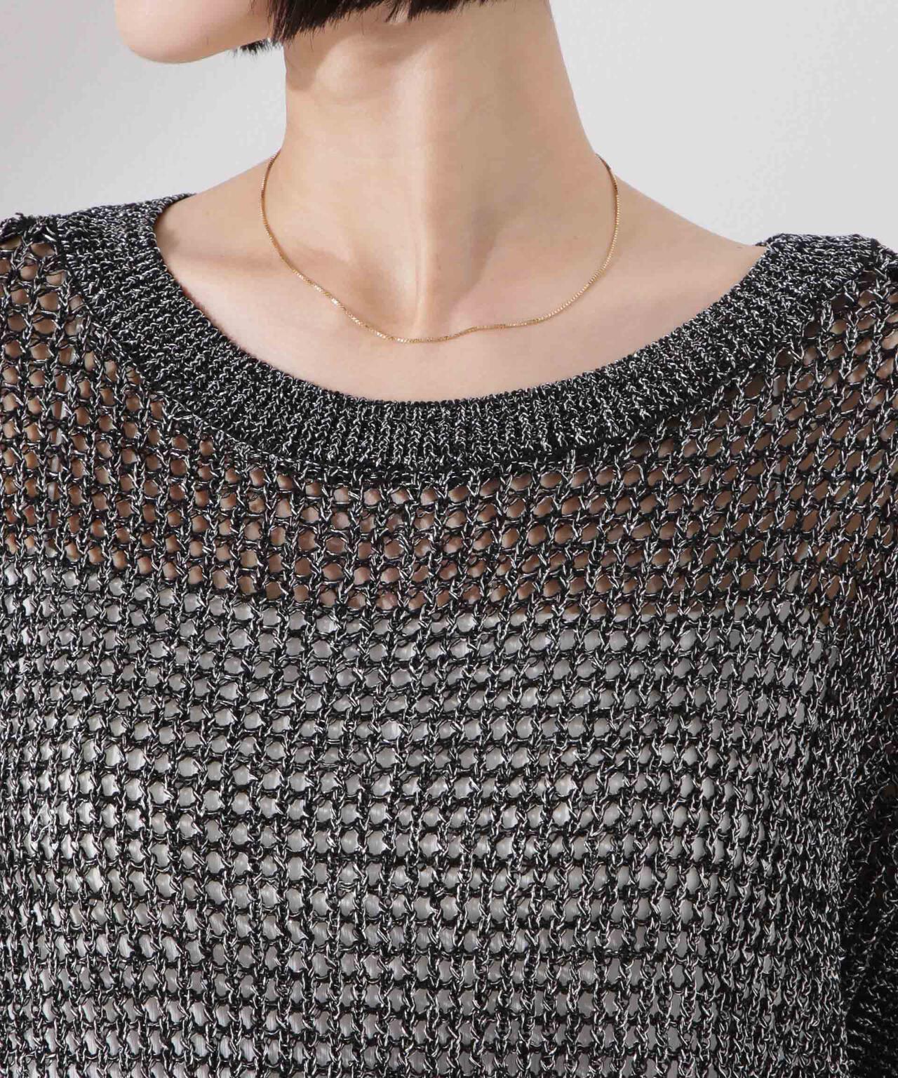 ラメメッシュノースリーブニット (セットアップ可) 6735122339