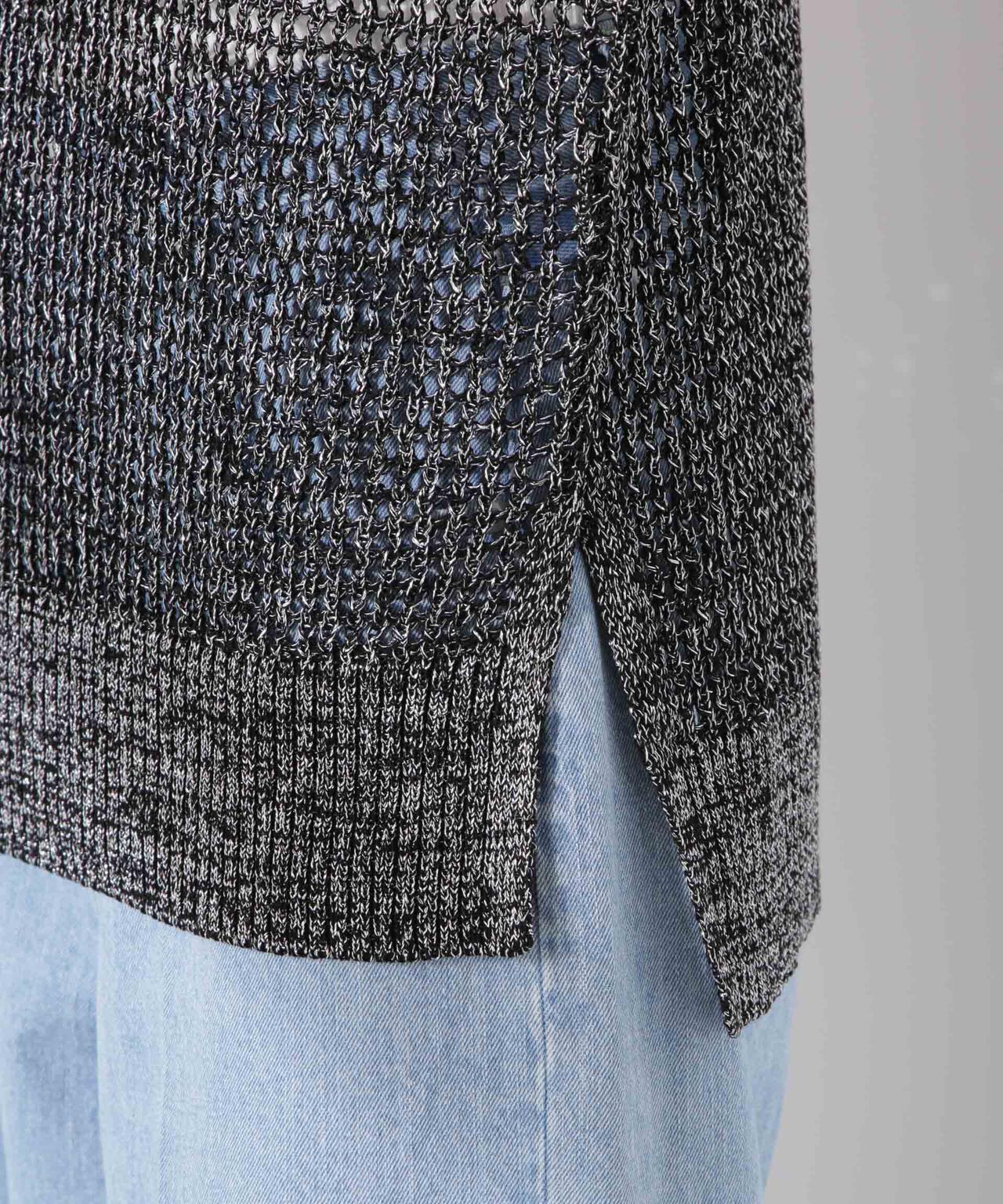 ラメメッシュノースリーブニット (セットアップ可) 6735122339