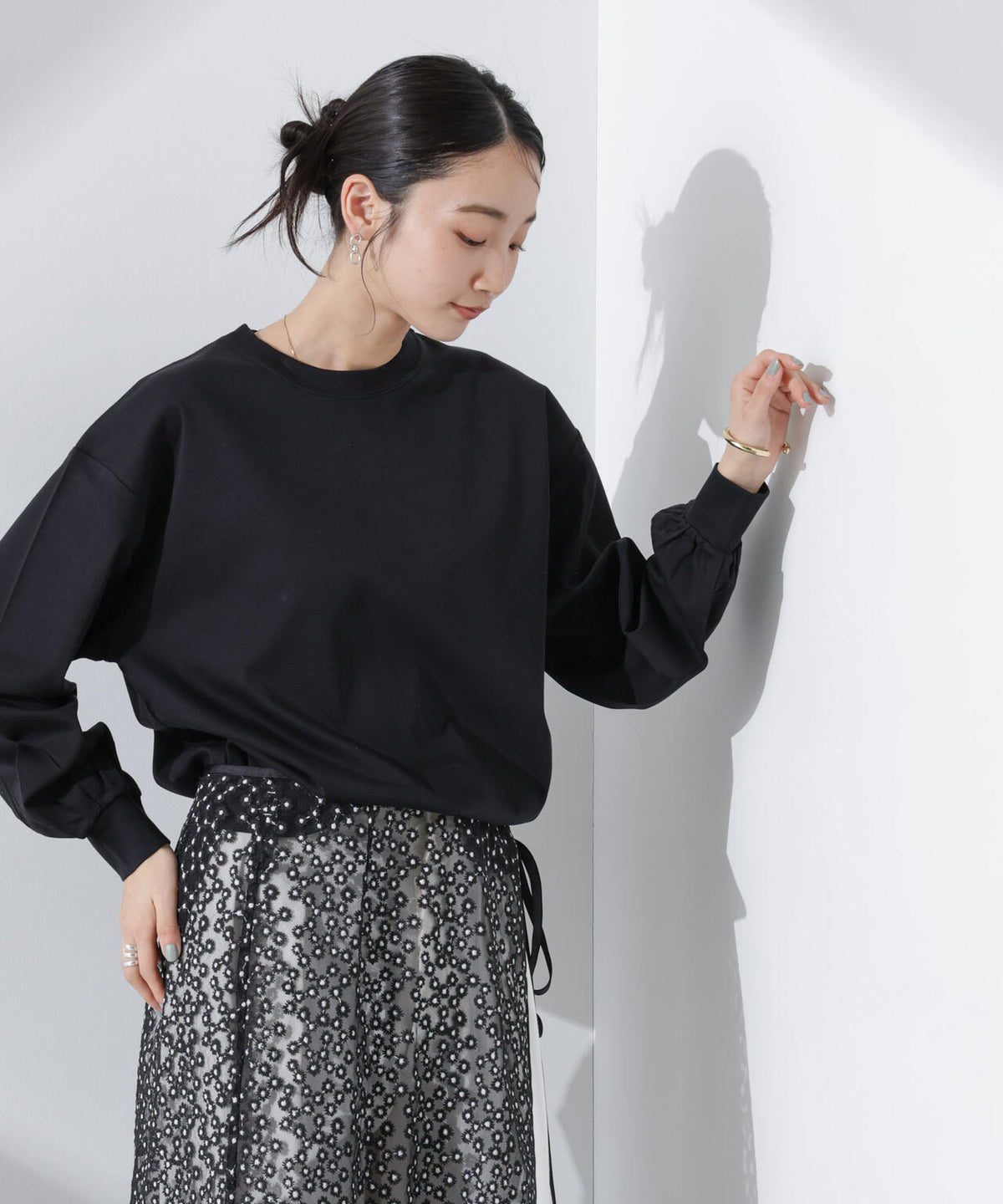 Anti SmellスムースシルケットロングスリーブTシャツ 6735123303