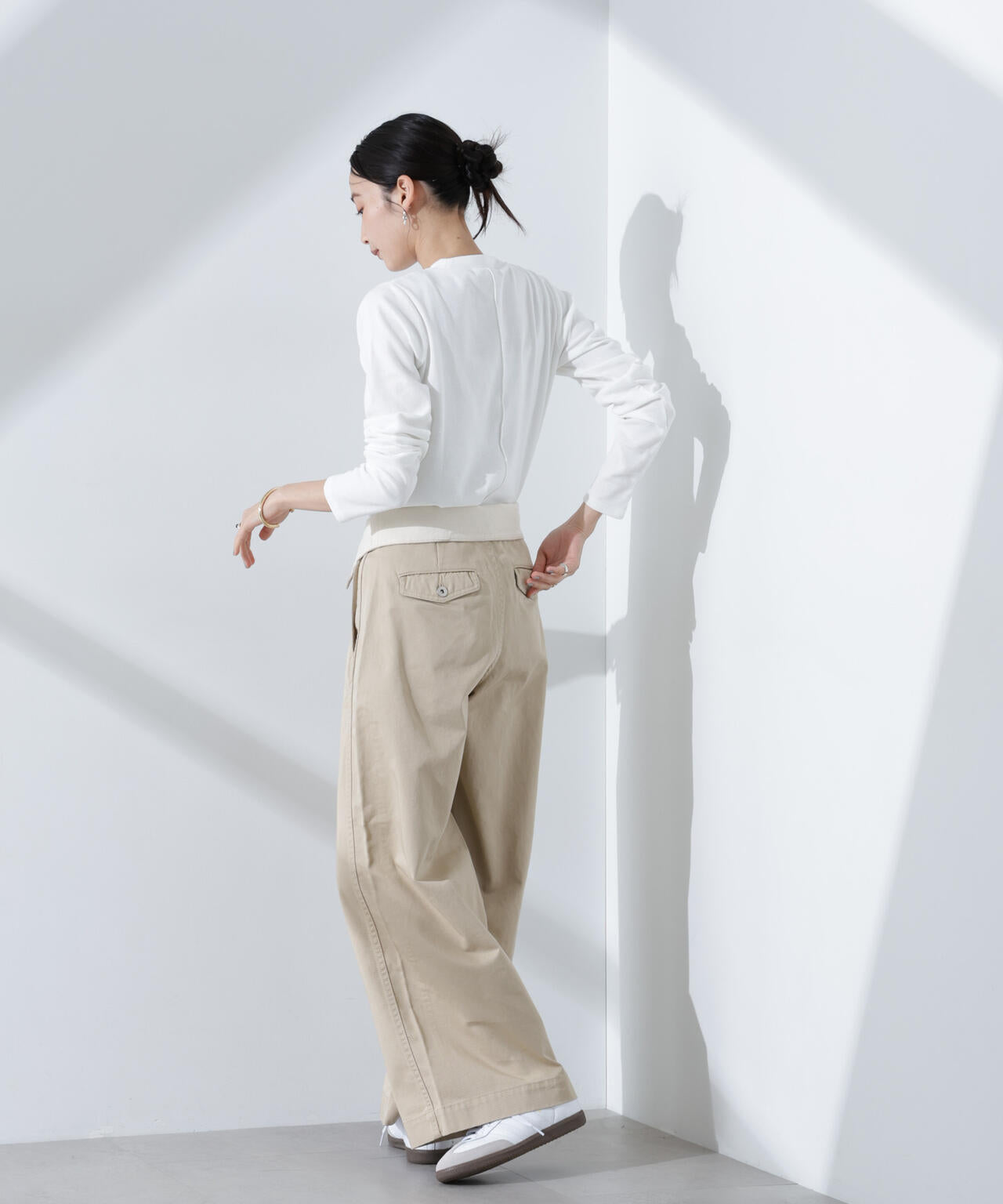 抗菌防臭リブロングスリーブTシャツ 6735123307