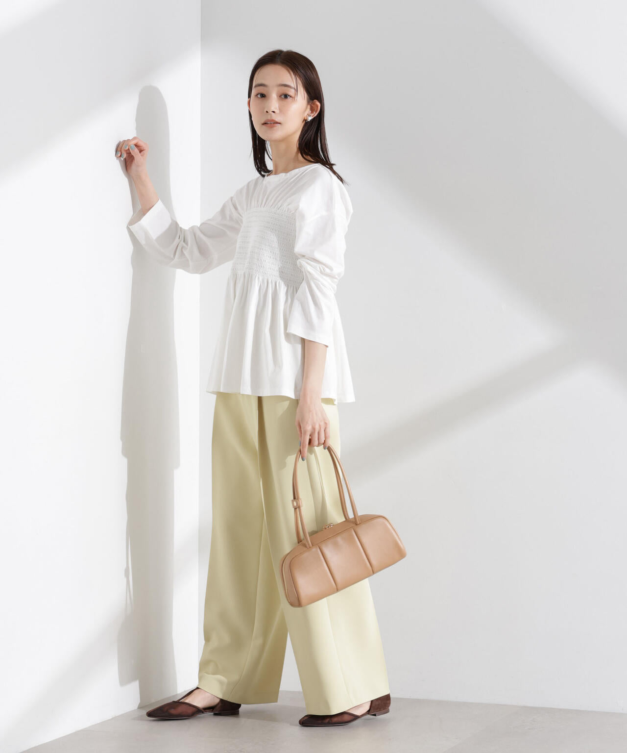 シャーリングデザインカットソー 6735123308