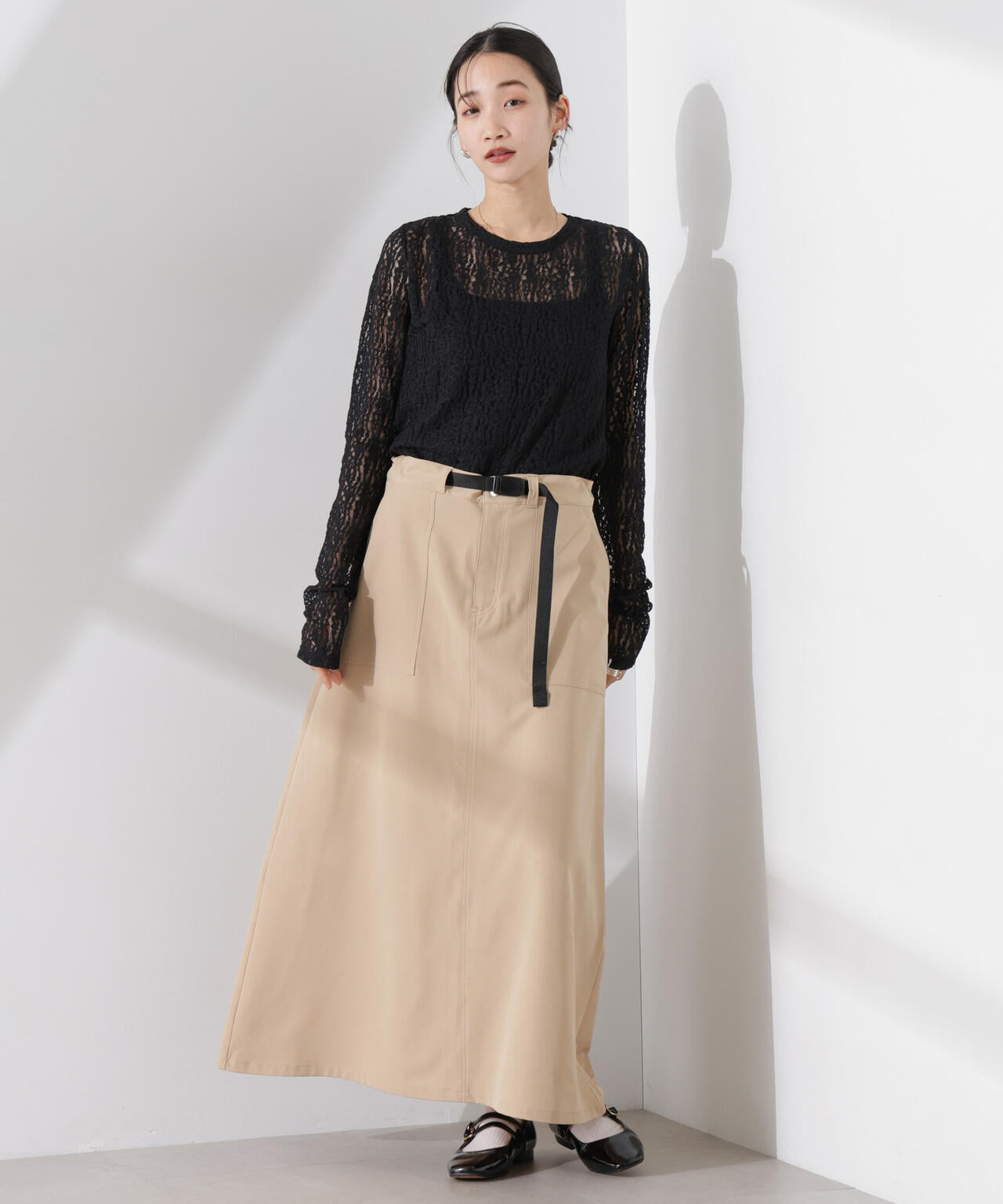 シアーレースカットトップス 6735123311