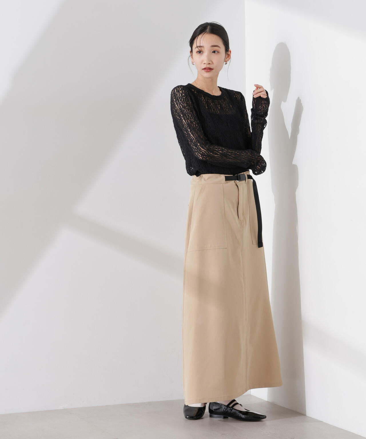シアーレースカットトップス 6735123311