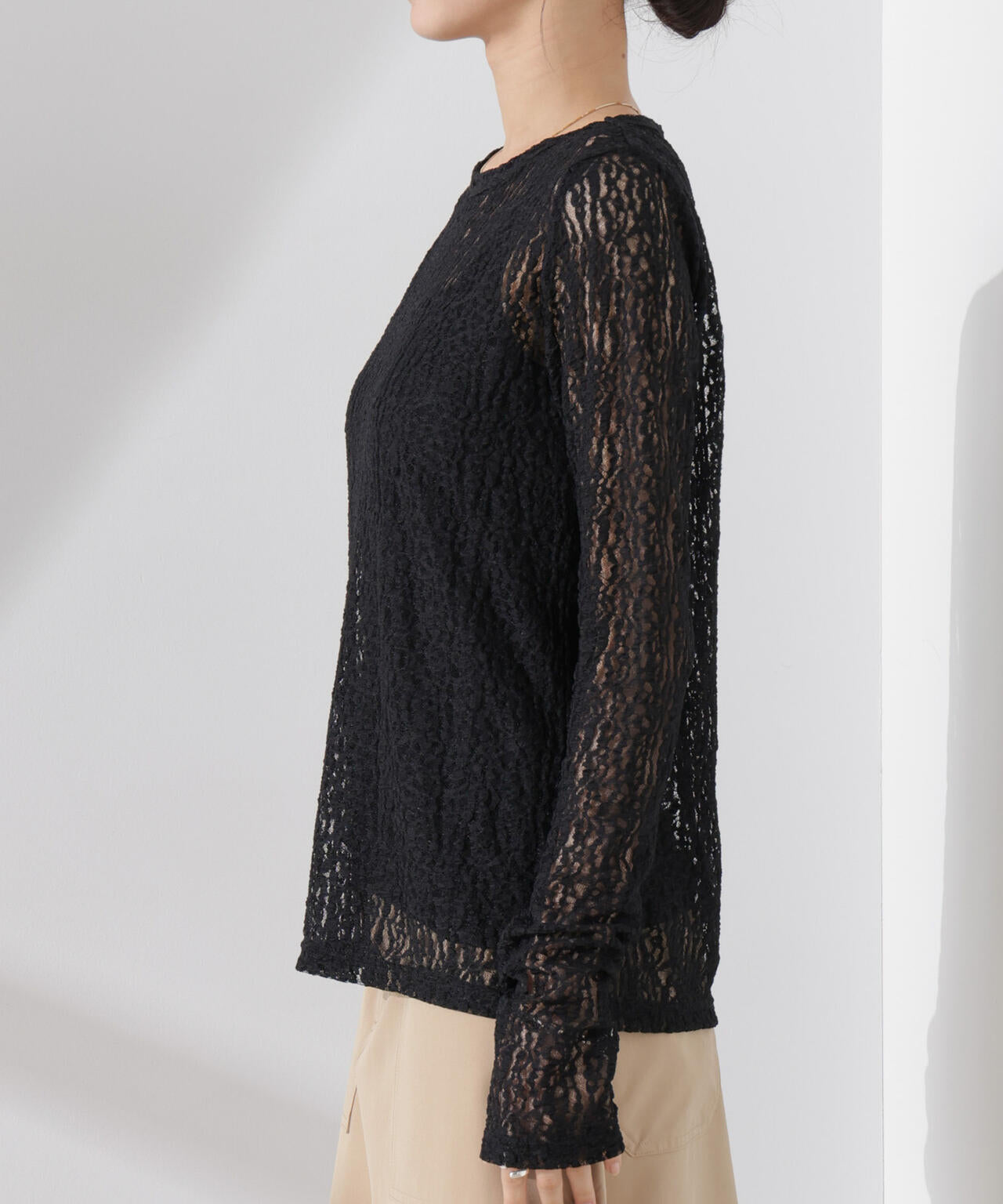 シアーレースカットトップス 6735123311