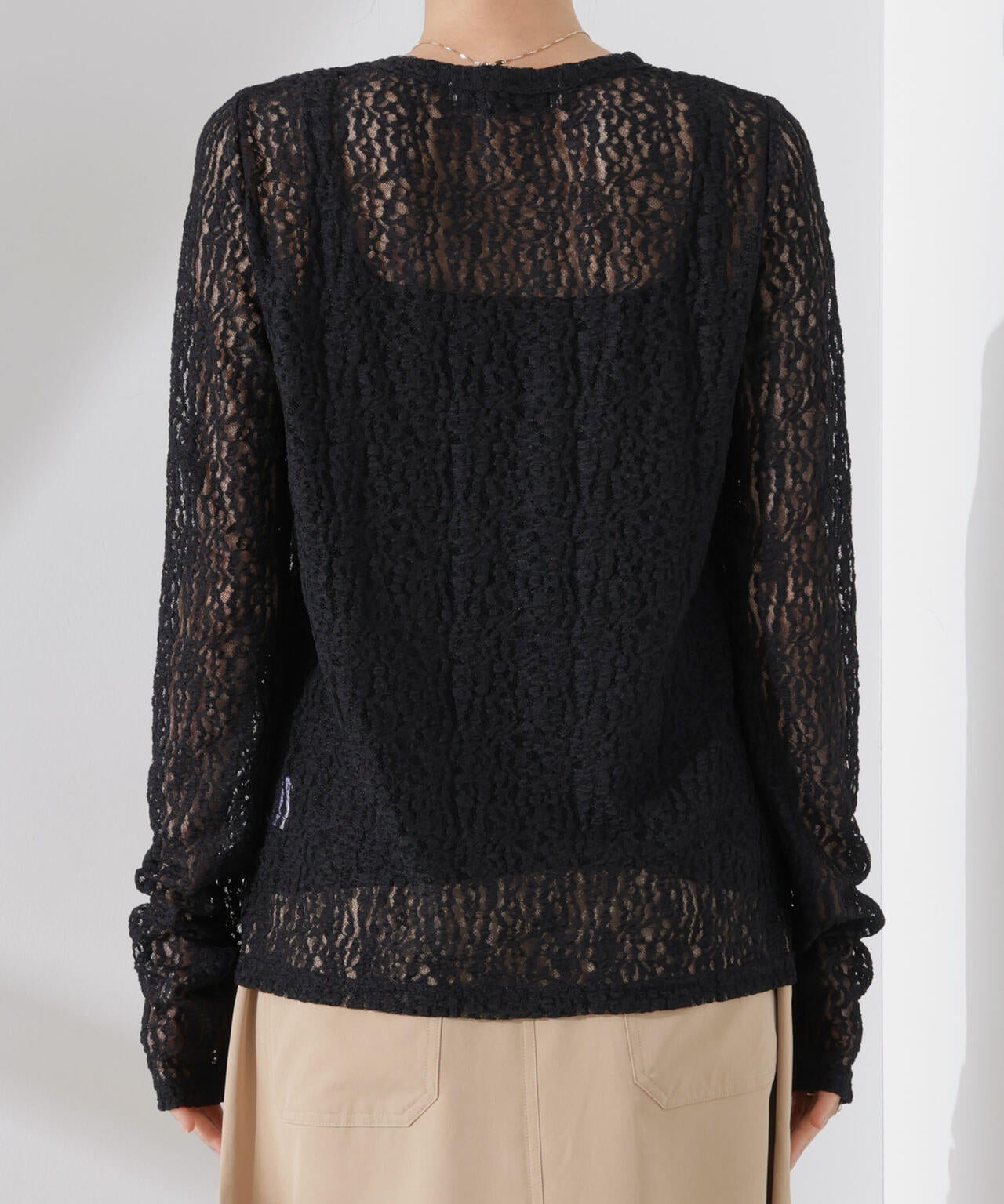 シアーレースカットトップス 6735123311