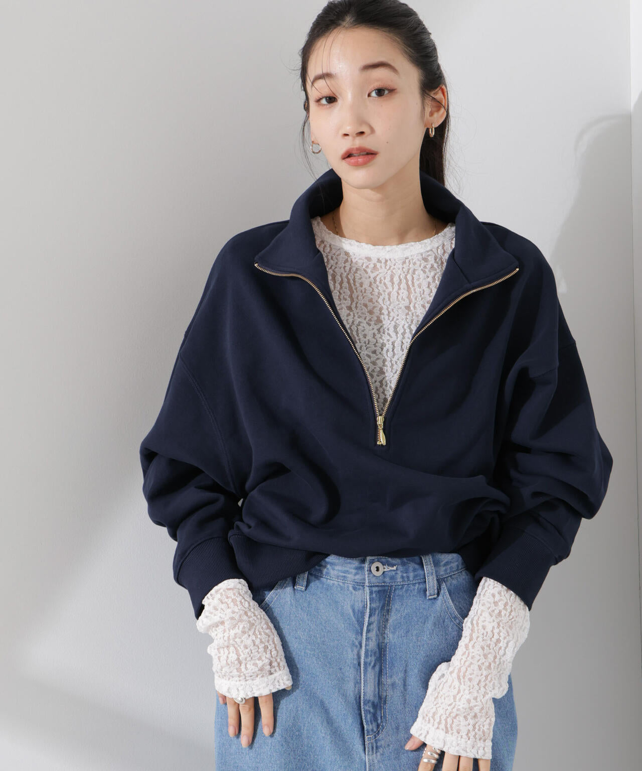 シアーレースカットトップス 6735123311