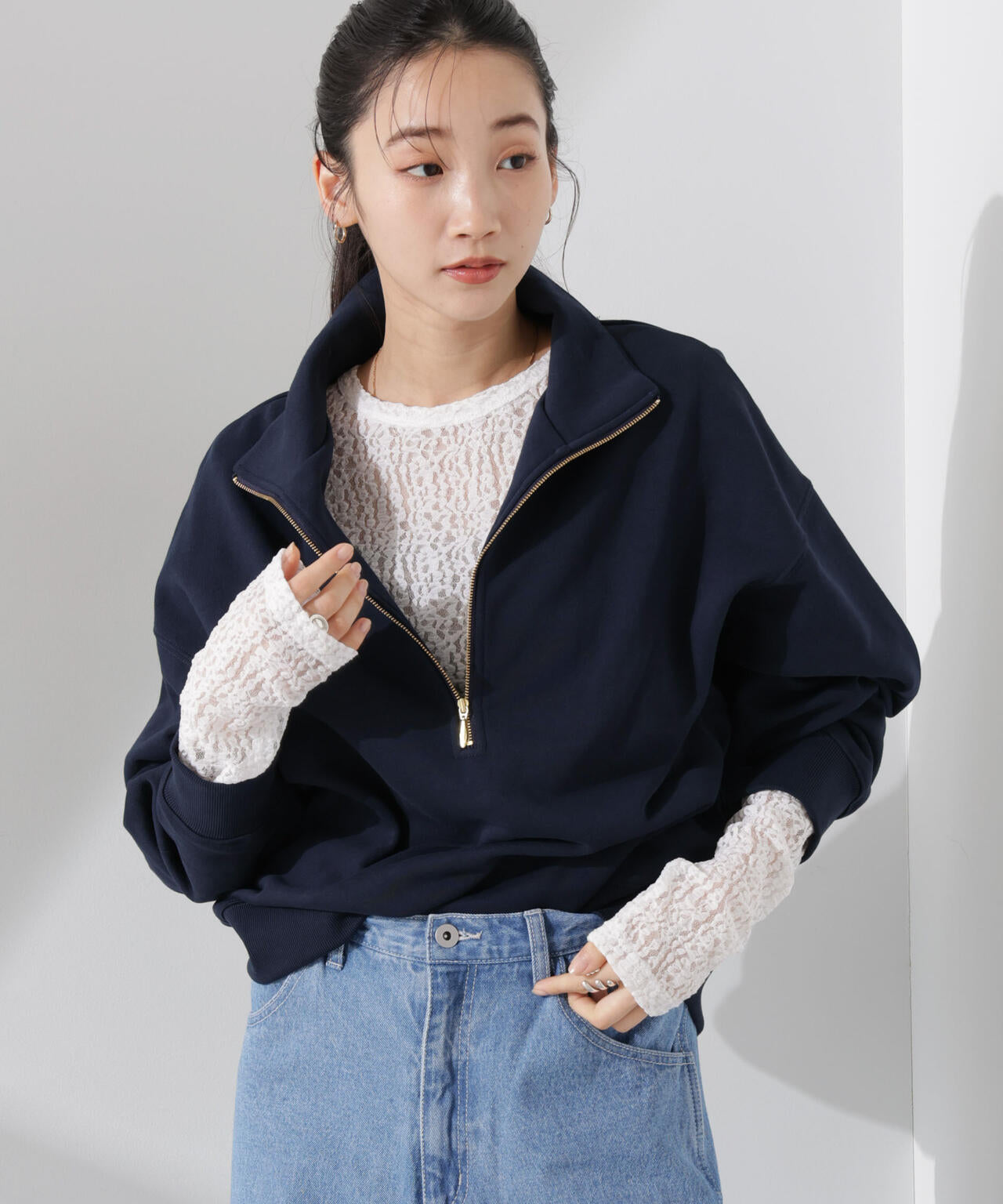 シアーレースカットトップス 6735123311