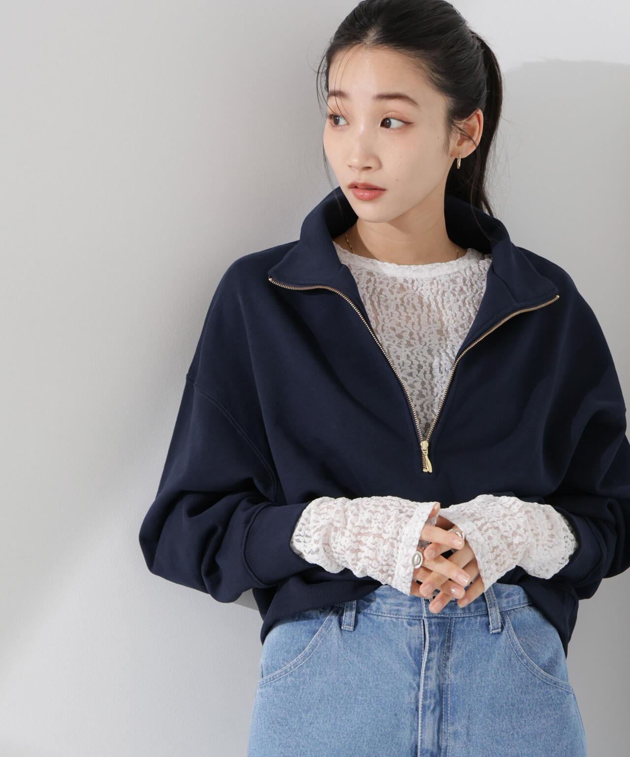 シアーレースカットトップス 6735123311