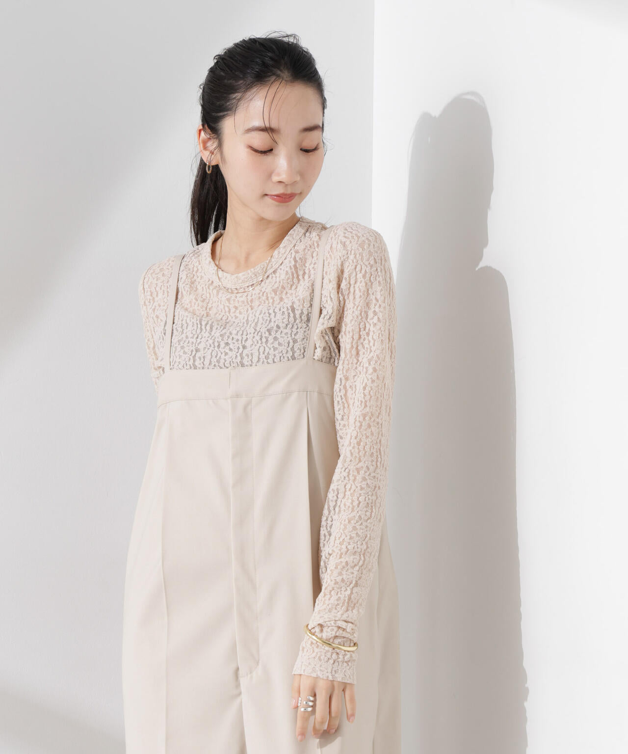 シアーレースカットトップス 6735123311