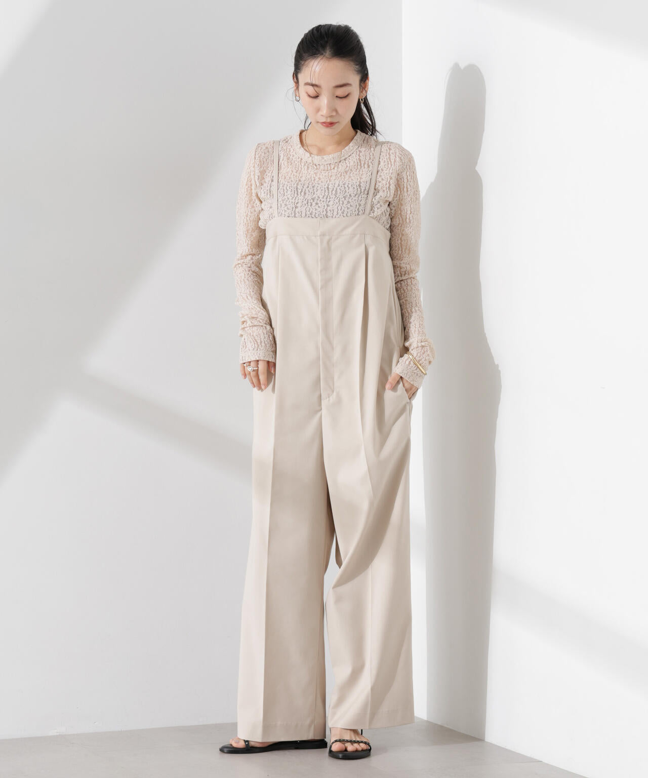 シアーレースカットトップス 6735123311