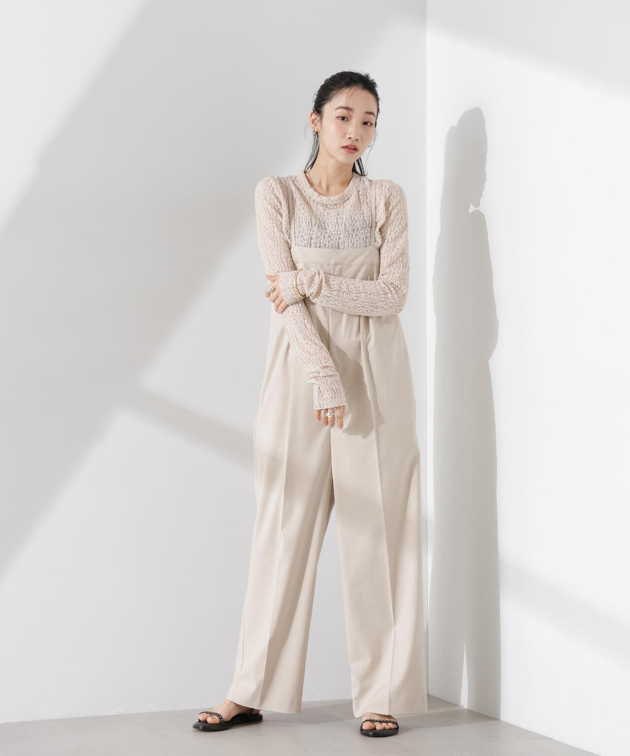 シアーレースカットトップス 6735123311