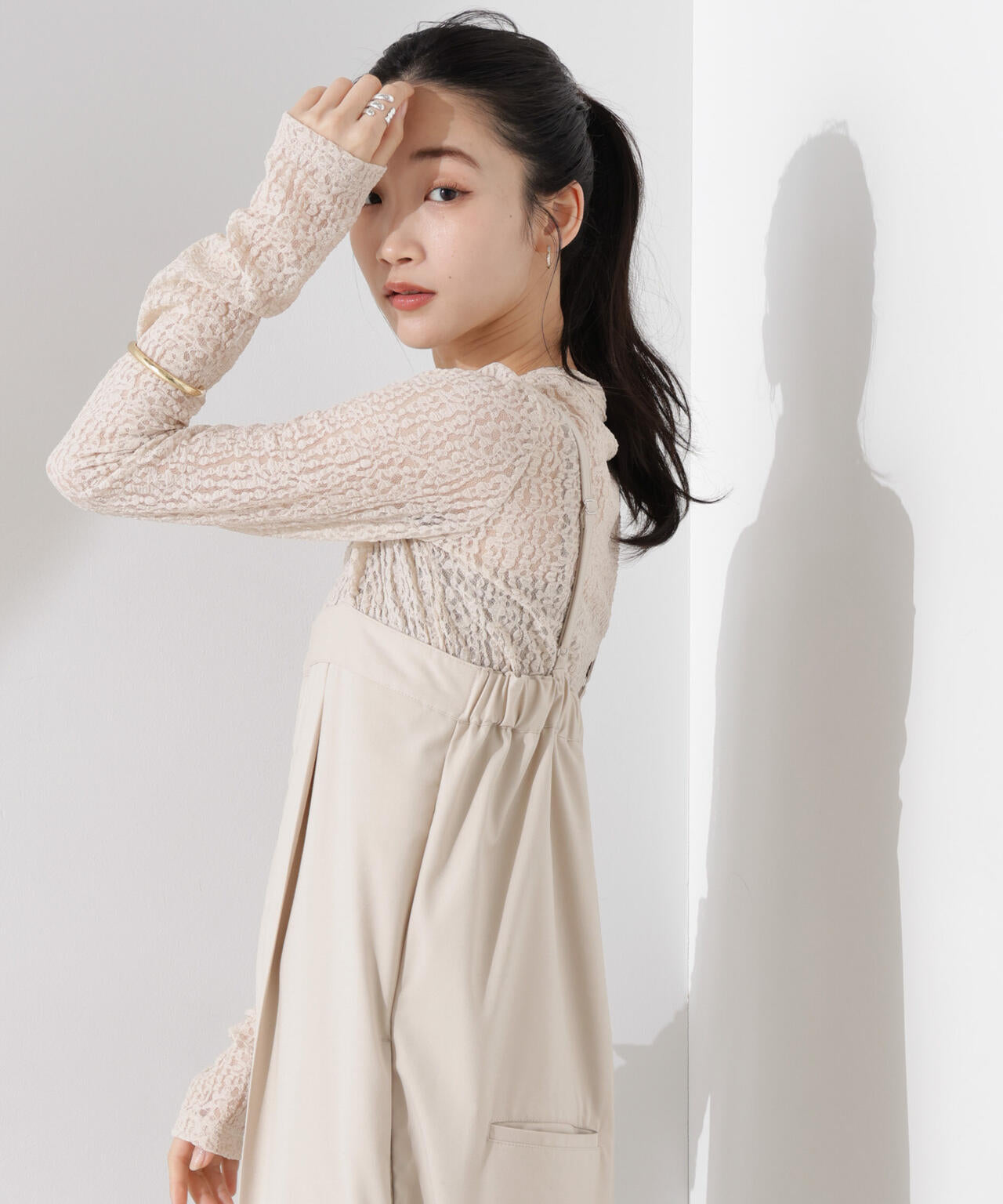 シアーレースカットトップス 6735123311