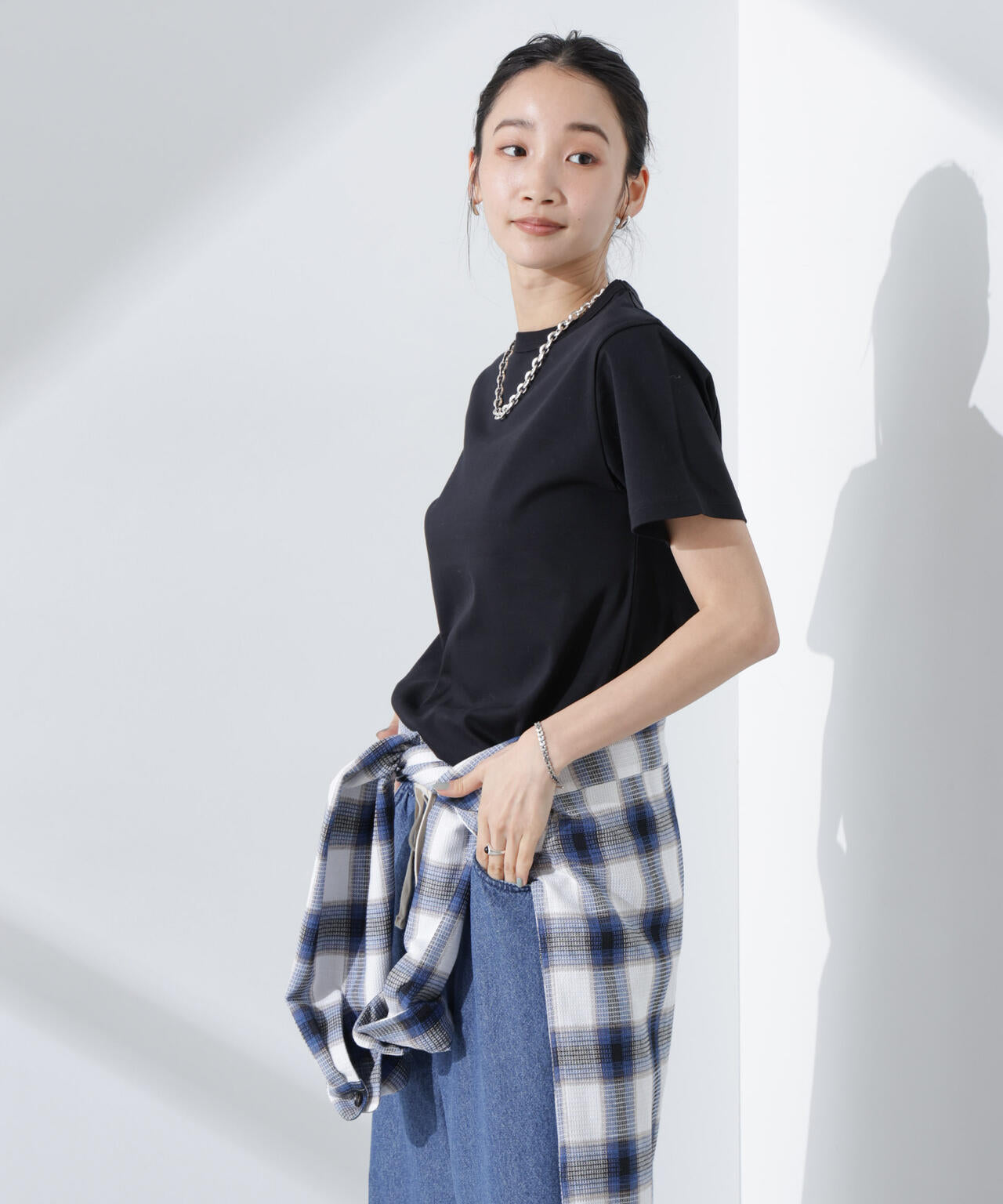 Anti SmellスムースシルケットクルーネックTシャツ 6735124301